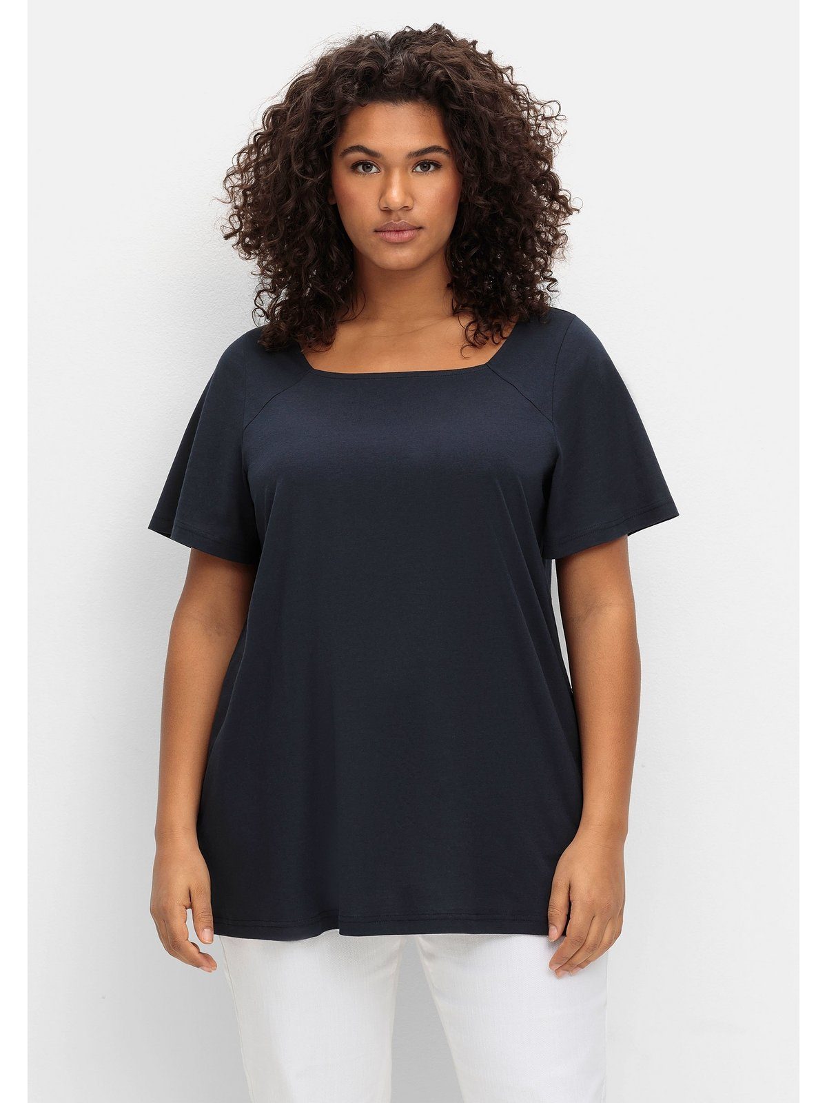 Sheego T-Shirt Große Größen mit Flügelärmeln günstig online kaufen