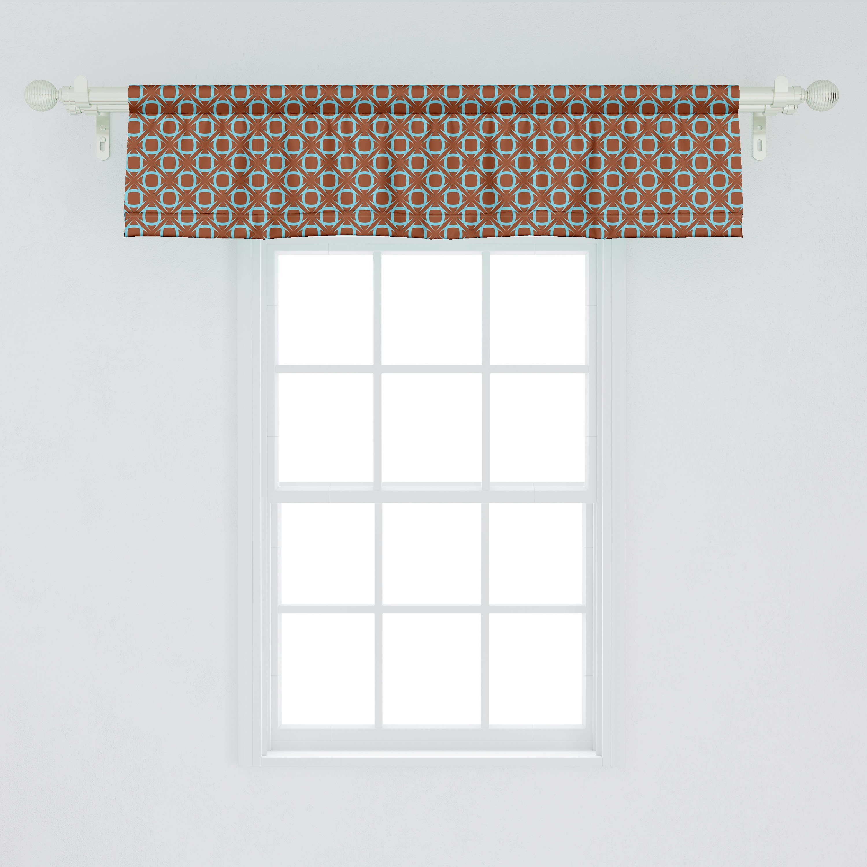 Abakuhaus, Volant Design Dekor Abstrakt Vorhang Schlafzimmer Scheibengardine Creative-symmetrisches Küche mit Stangentasche, für Microfaser,