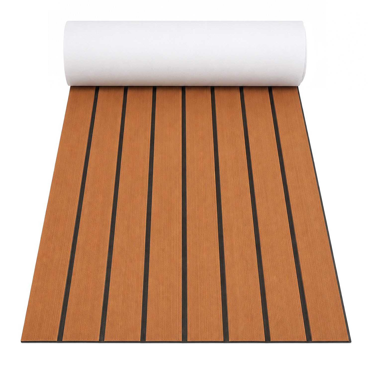 Clanmacy Bodenmatte Teak EVA Schaum Marine Teak Bodenbelag Matte Deck Teppich 240x45cm