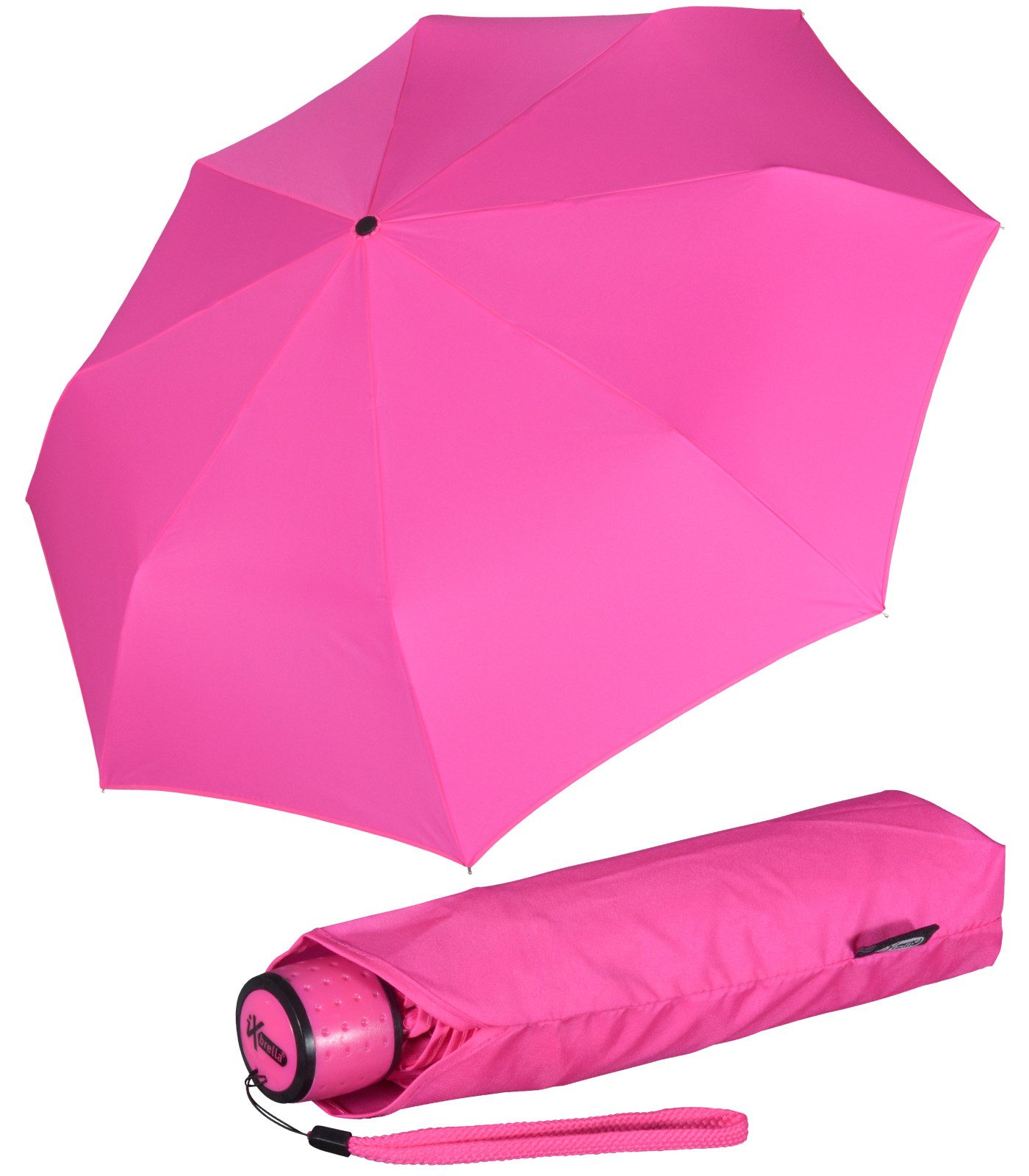 iX-brella Taschenregenschirm Mini Ultra Light - sehr leicht, mit großem Dach, manueller Öffnungsmechanismus, kräftige Farben