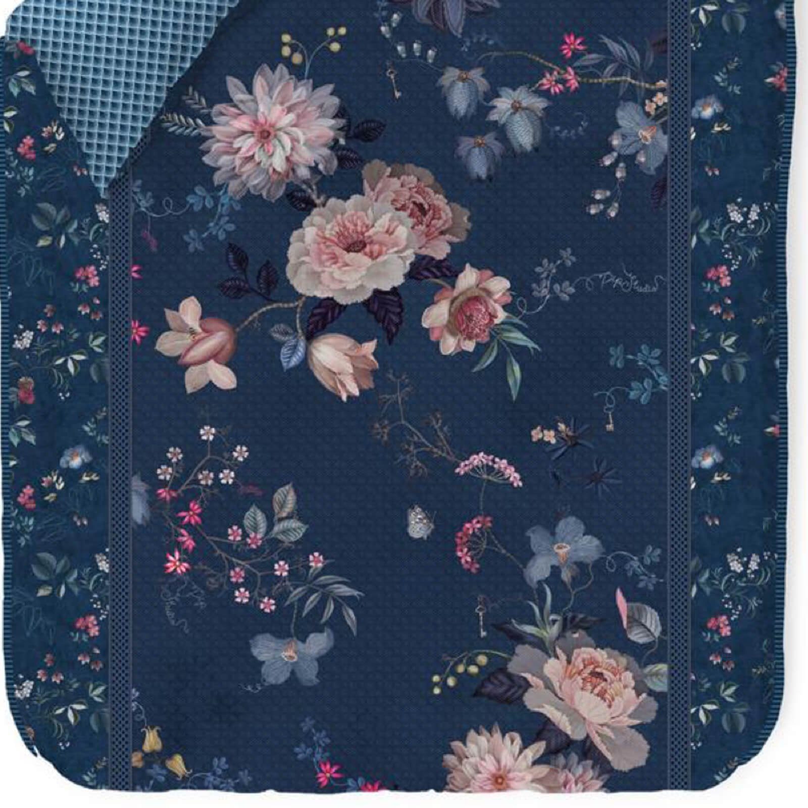PiP Studio Bettwäsche Tokyo Bouquet Dunkelblau, Perkal, 2 teilig, Lilien, Dahlien, Punkte – Bild 4 von 5