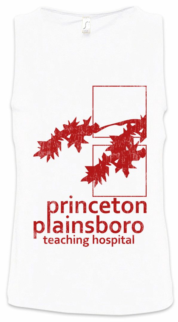 Urban Backwoods Tanktop Princeton Plainsboro Ärmelloses T-Shirt Dr. Doktor Logo Symbol Zeichen House Arrow Krankenhaus Hospital