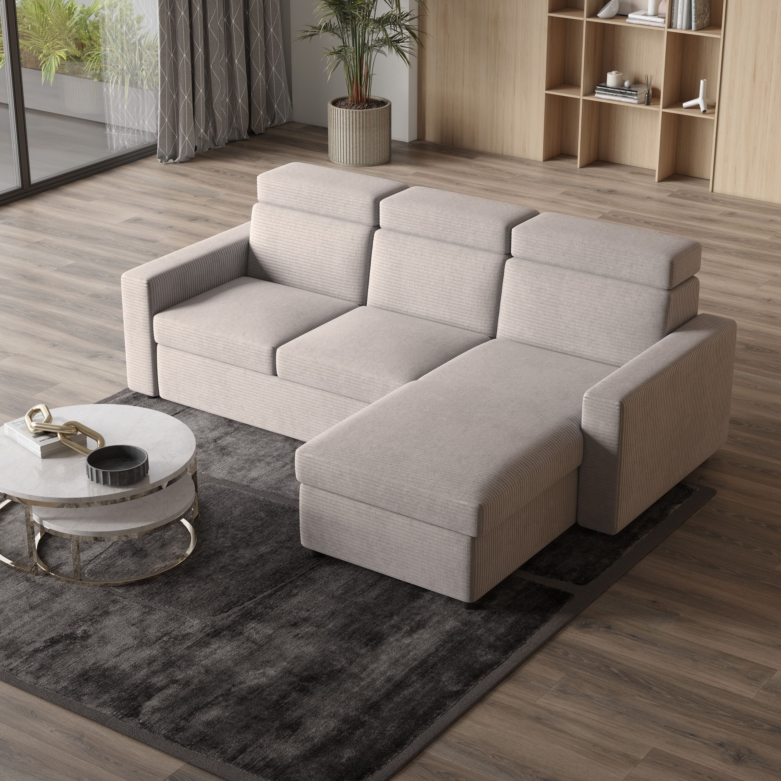 Masseno Ecksofa PADWA mit Schlaffunktion L-Form, günstig online kaufen