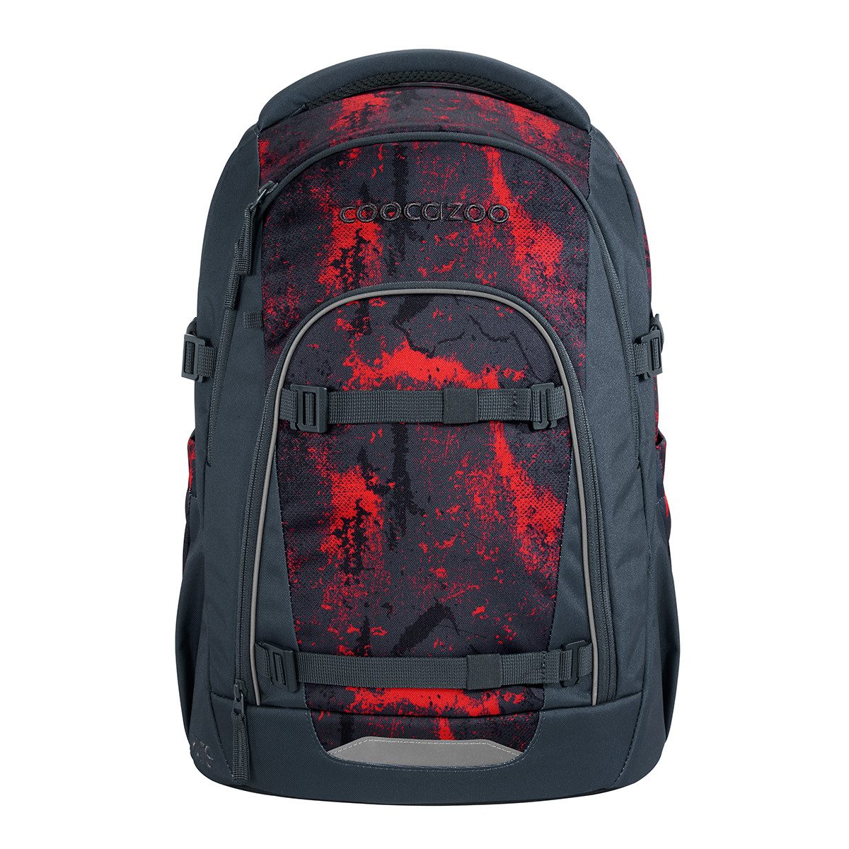 coocazoo Schulranzen Schulrucksack-Set MATE Broken Black 2-teilig (2-teilig), ergonomisch, Körpergröße: 135 - 180 cm, Easy-Grow-System