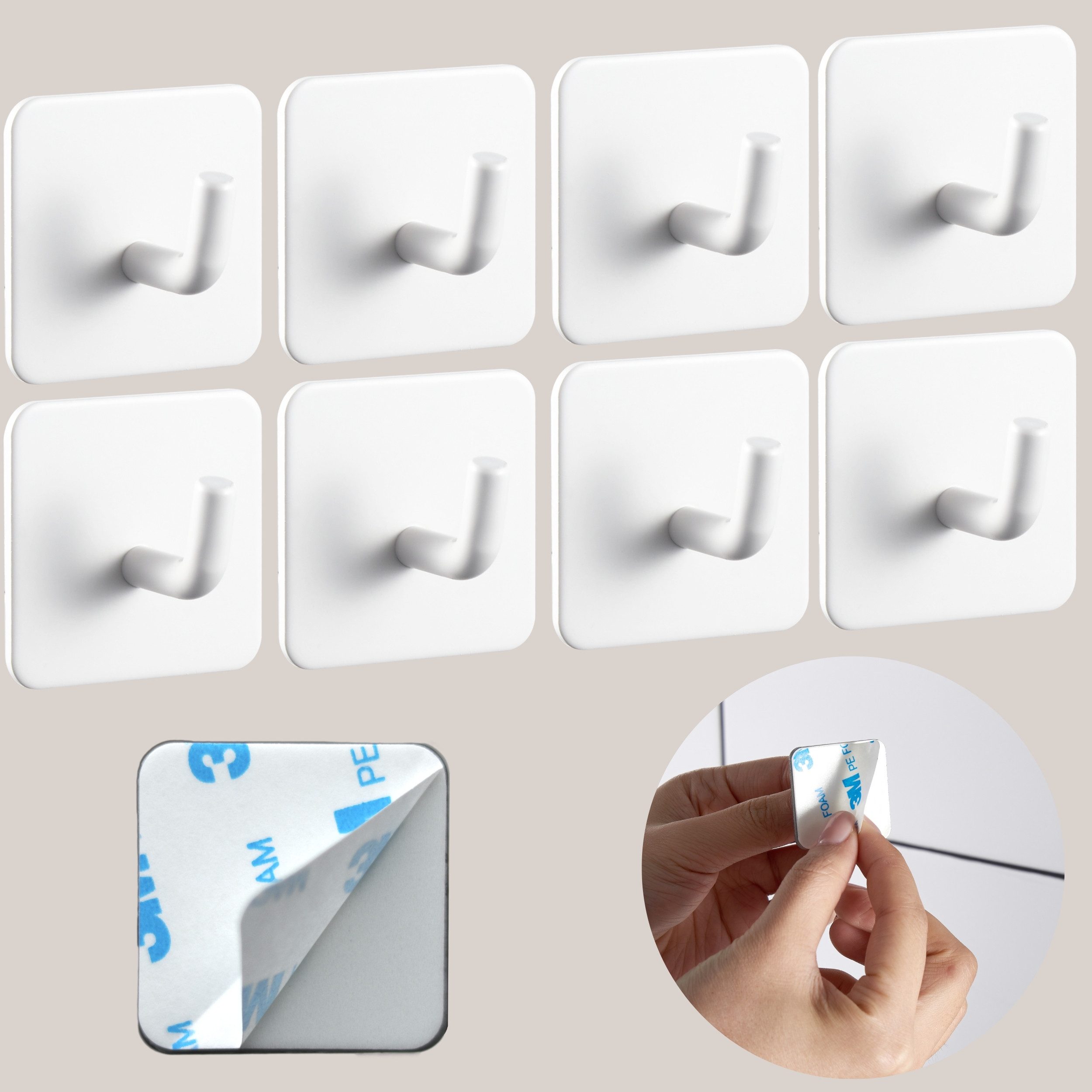 DEKAZIA Klebehaken ohne Bohren, selbstklebende Badhaken, Handtuchhaken, Bad günstig online kaufen