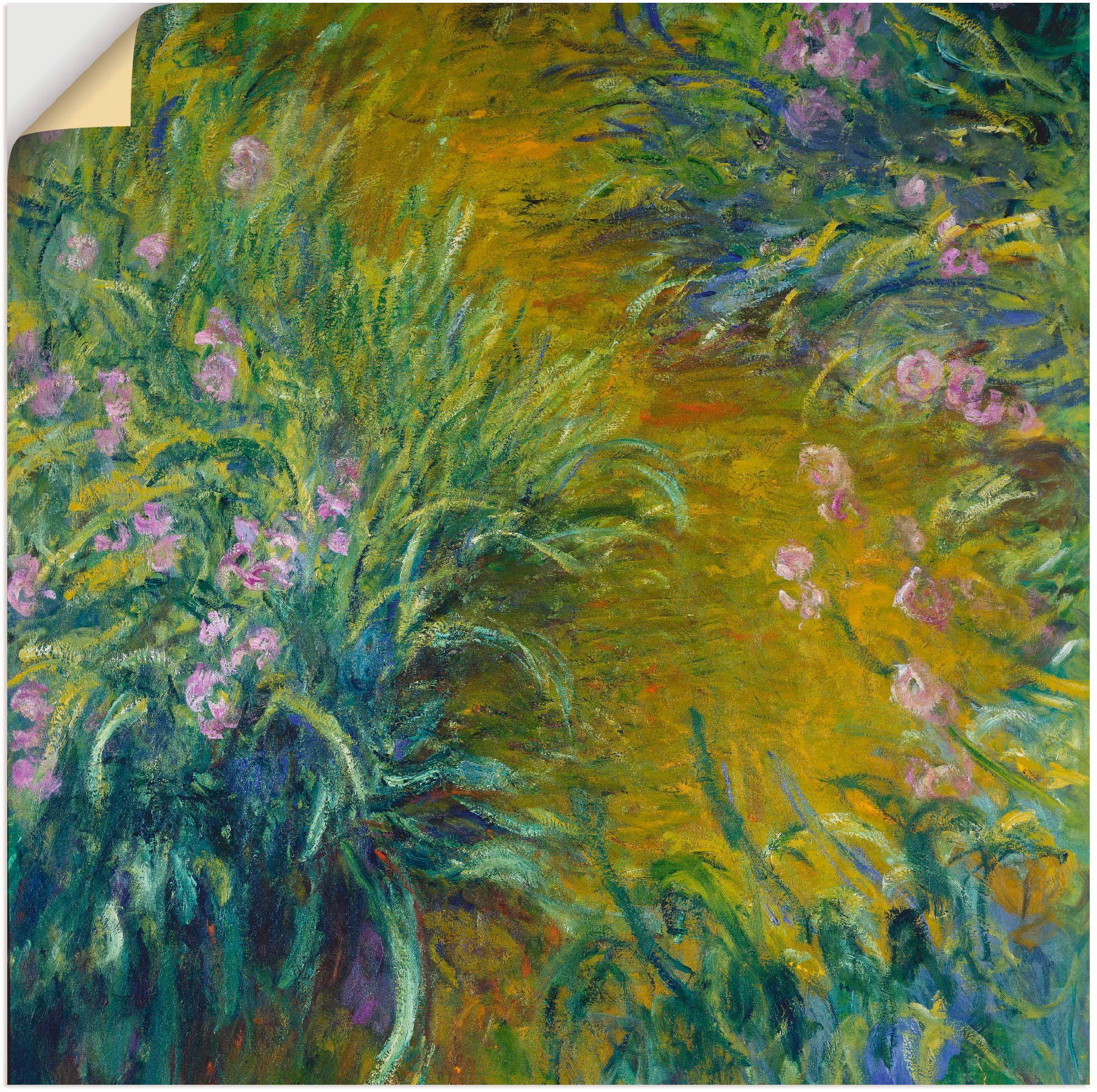 in St), Artland Poster als Größen Leinwandbild, Blumenwiese (1 Garten., Iris Wandbild im versch. Wandaufkleber oder