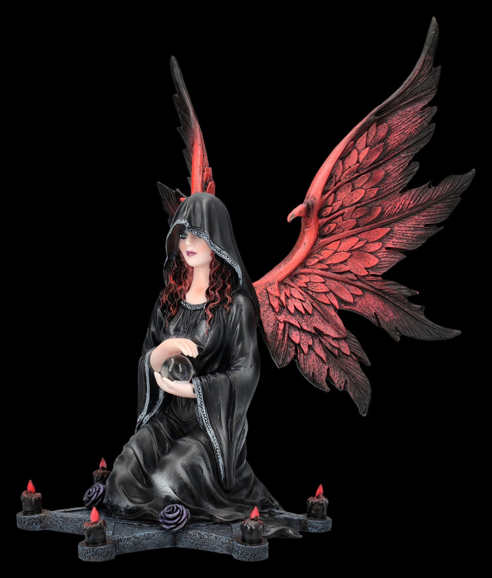 Figuren Shop GmbH Dekofigur Engel Figur - Gothic Beschwörung - Gothic-Engel Gothic Dekofigur Deko