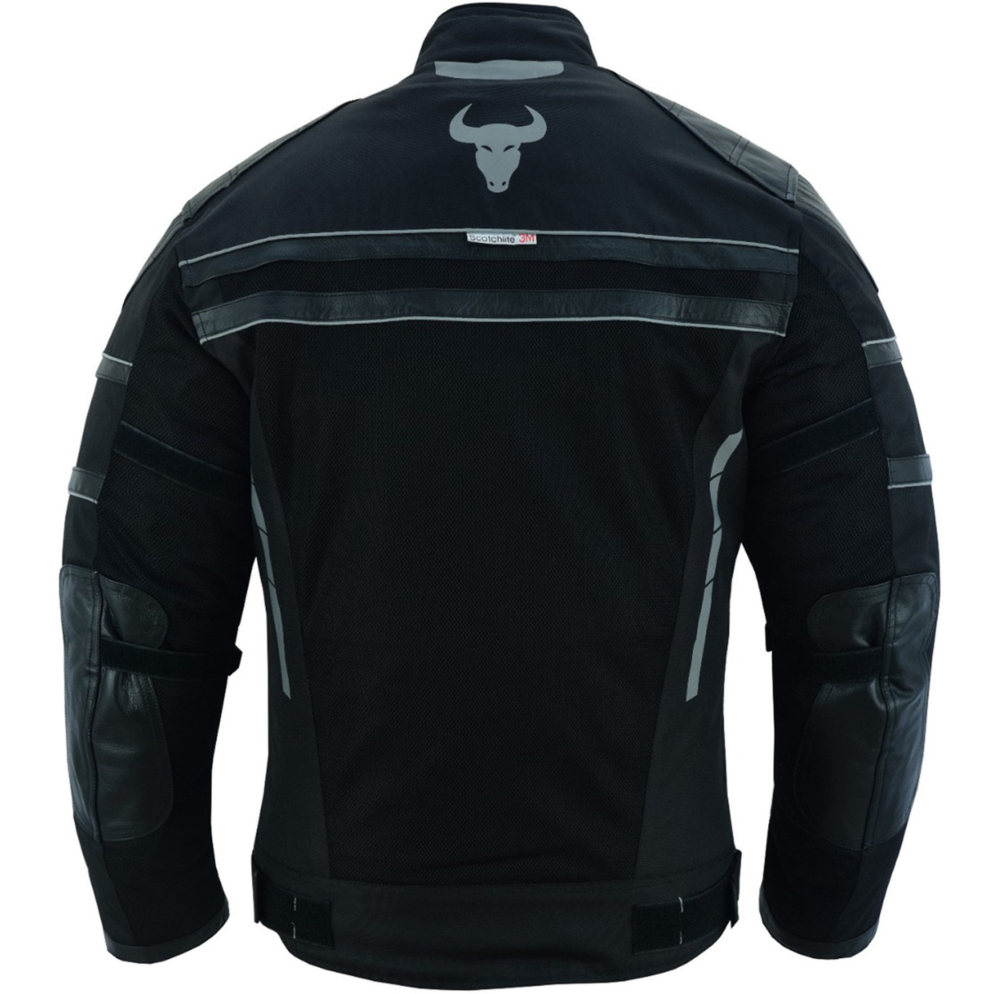 BULLDT Motorradjacke BLD323J (mit abnehmbare 4 Stück Protektoren) Sommer Jacke mit Mesh-Netz 360° Reflektoren & Zipper-Taschen