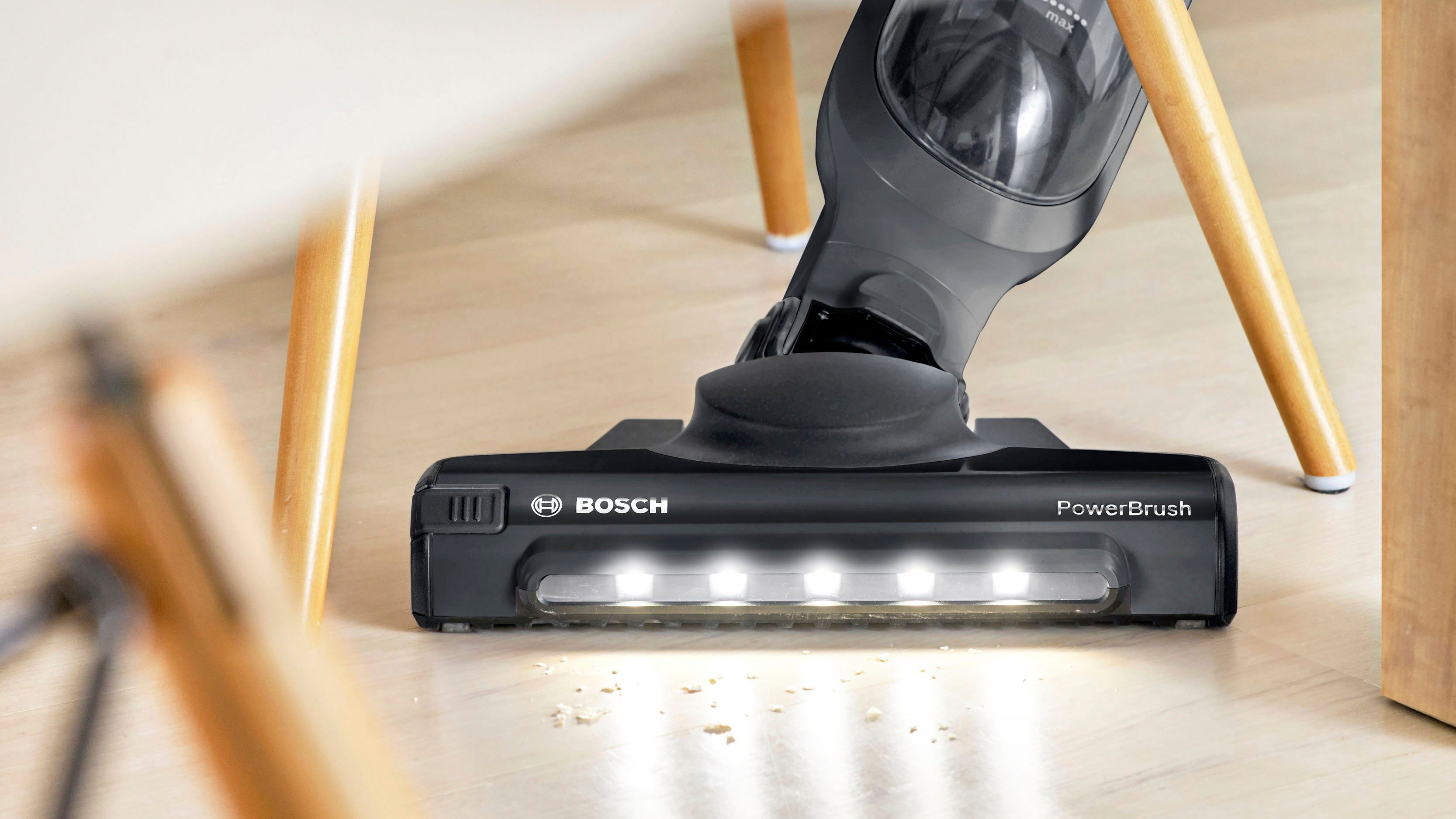 BOSCH Akku-Hand-und Stielstaubsauger Flexxo Gen 2 Serie 4 BBH3P280, beutellos, 28 V, Power Düse mit LED, integriertes Zubehör