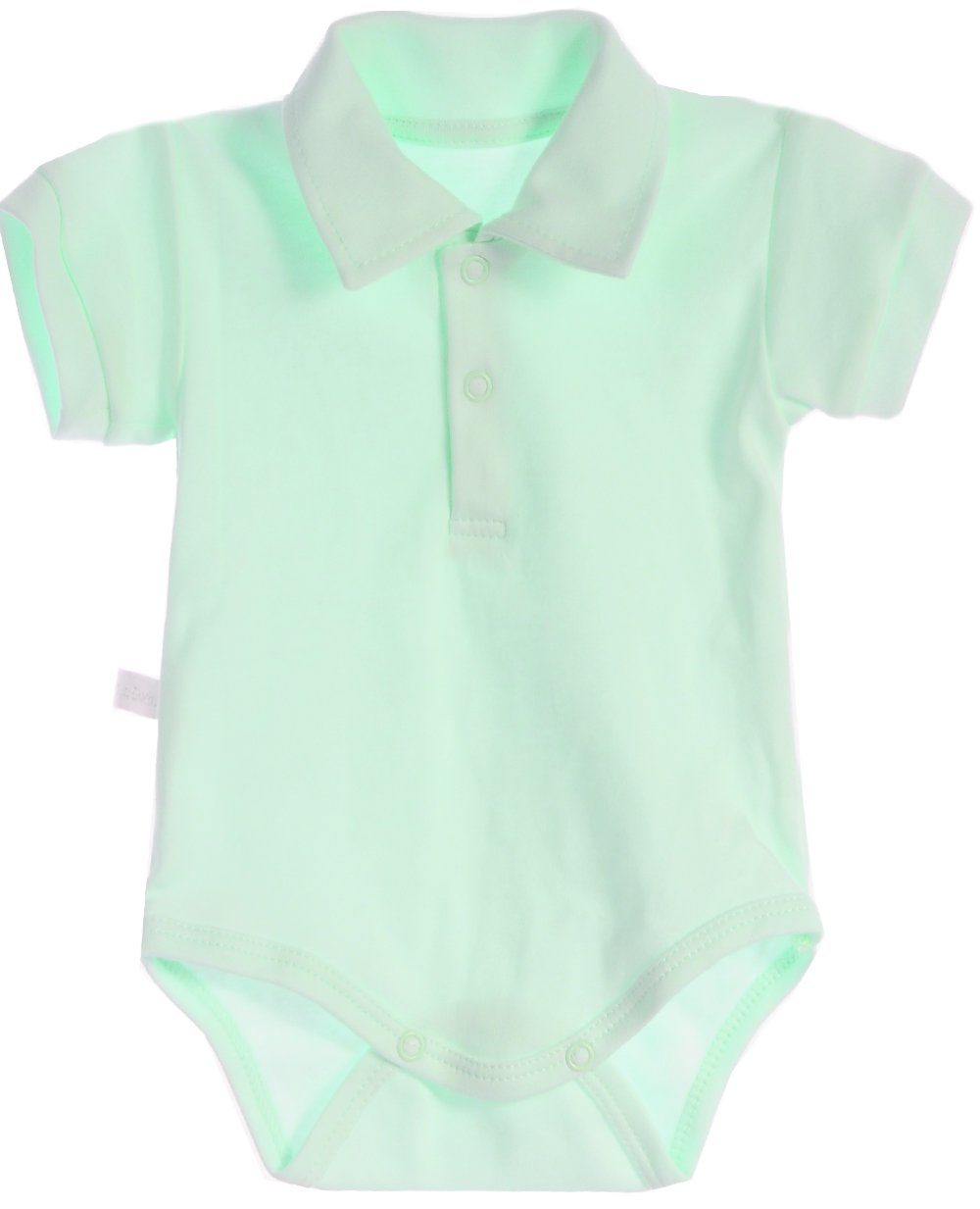 La Bortini Body Body kurzärmlig mit Kragen in Grün für Baby 44 50 56 62 68 74 80 86 92