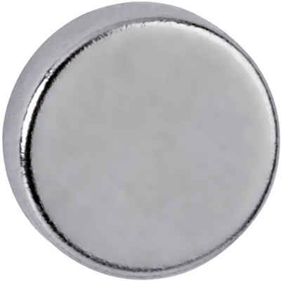 Maul Magnet Maul Neodym Magnet (x H) 10 mm x 3 mm Scheibe Silber 10 St. 6166396