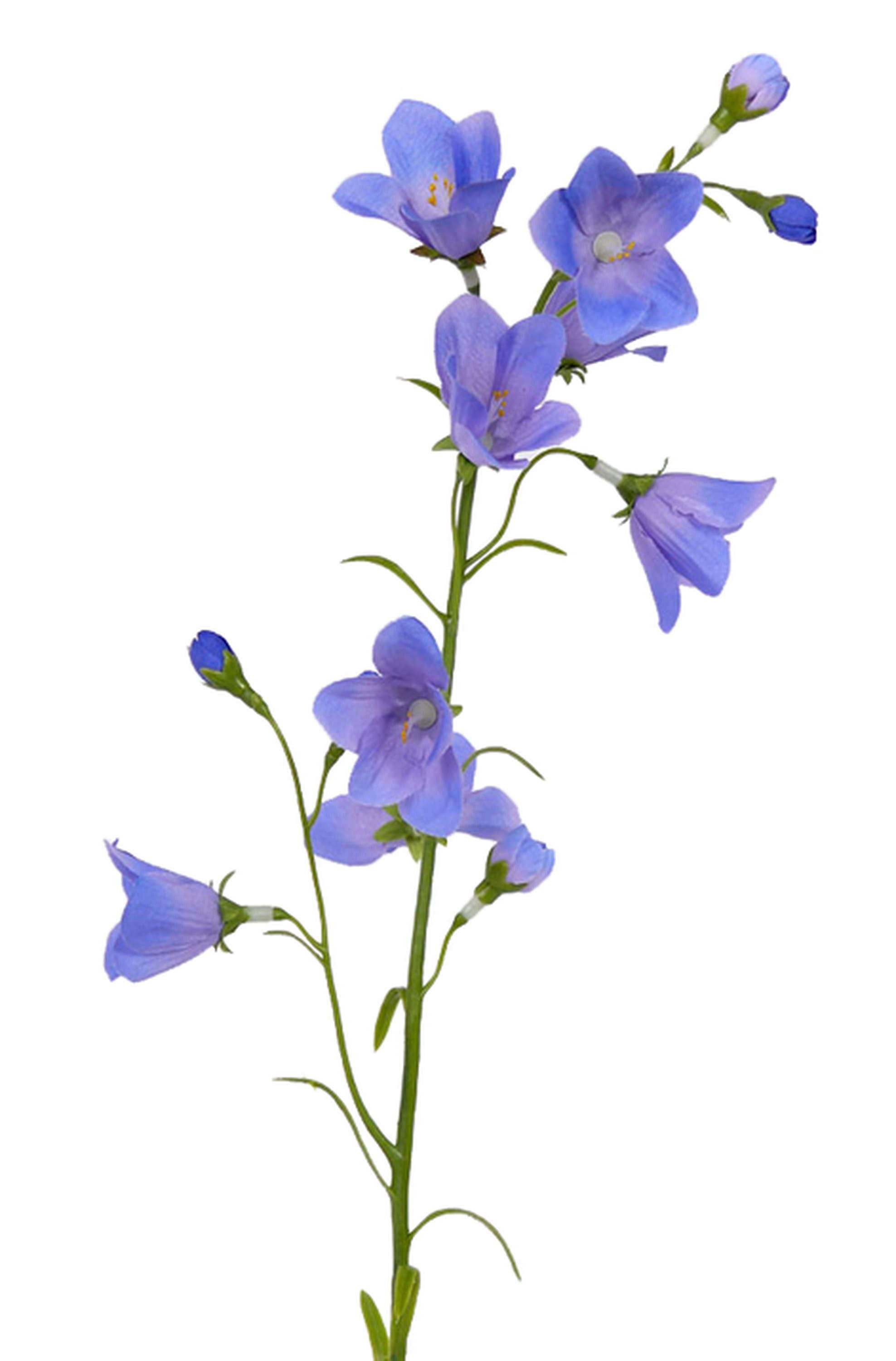 Kunstblume Deko Blume Glockenblume GISELA, blau, 65cm, Ø1-4cm Glockenblume, artplants, Höhe 65 cm