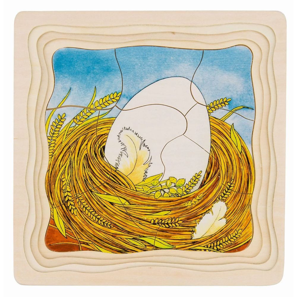 Gollnest & Kiesel Puzzle Schichtenpuzzle Das Huhn, Puzzleteile