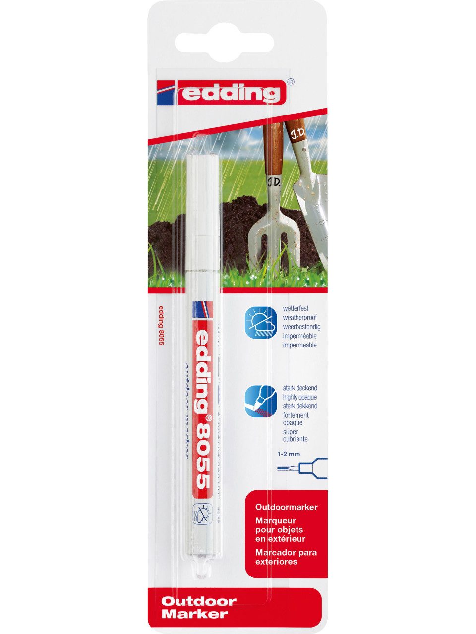 edding Marker edding 8055 outdoor marker weiß 1 - 2 mm