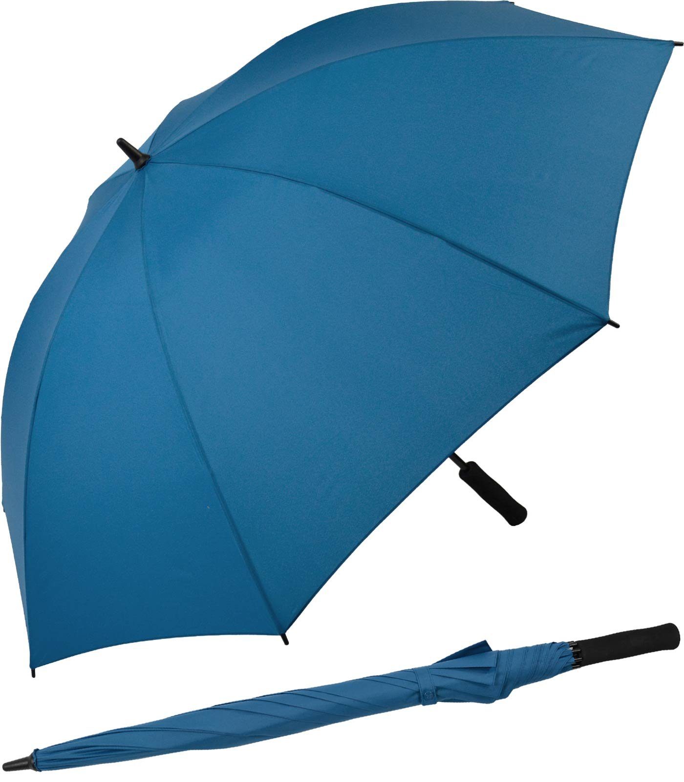iX-brella Stockregenschirm XXL 130 cm Durchmesser Golf-Partnerschirm, mit leichtem Fiberglasgestell und Moosgummi-Griff