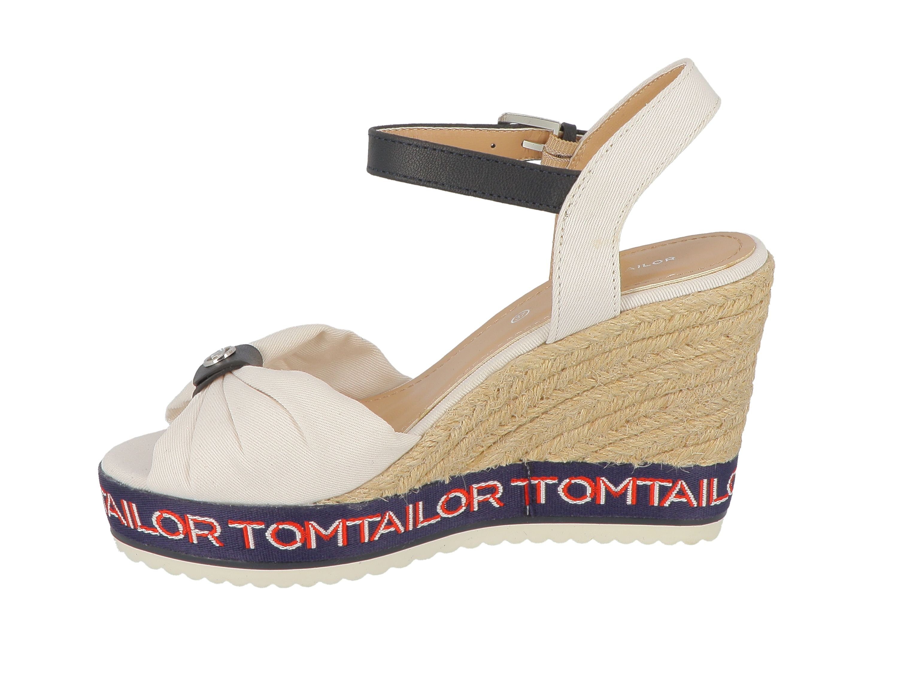 Tom TAILOR TOM für weiß Tailor Keilsandalette Damen Sandaletten