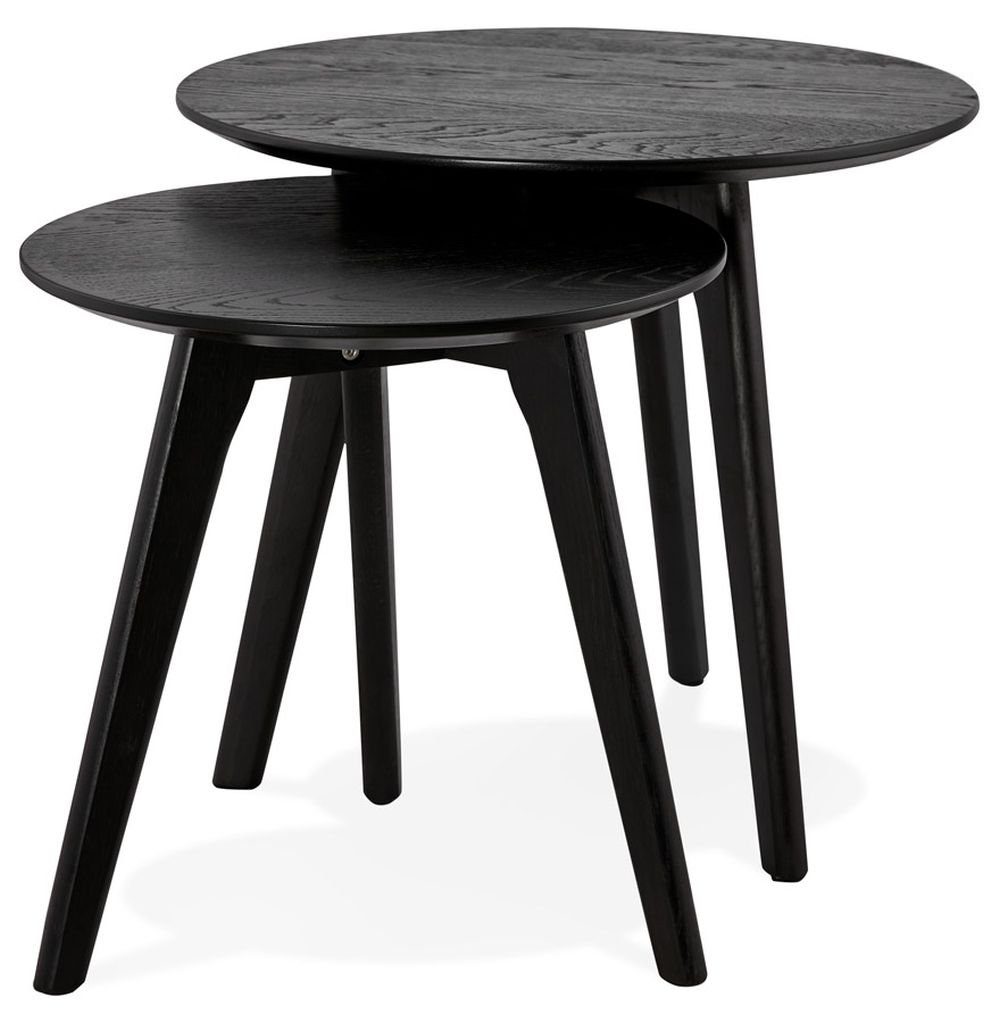 KADIMA DESIGN Schwarz Beistelltisch 50 PINA Tischset x (black) 50 Holz x