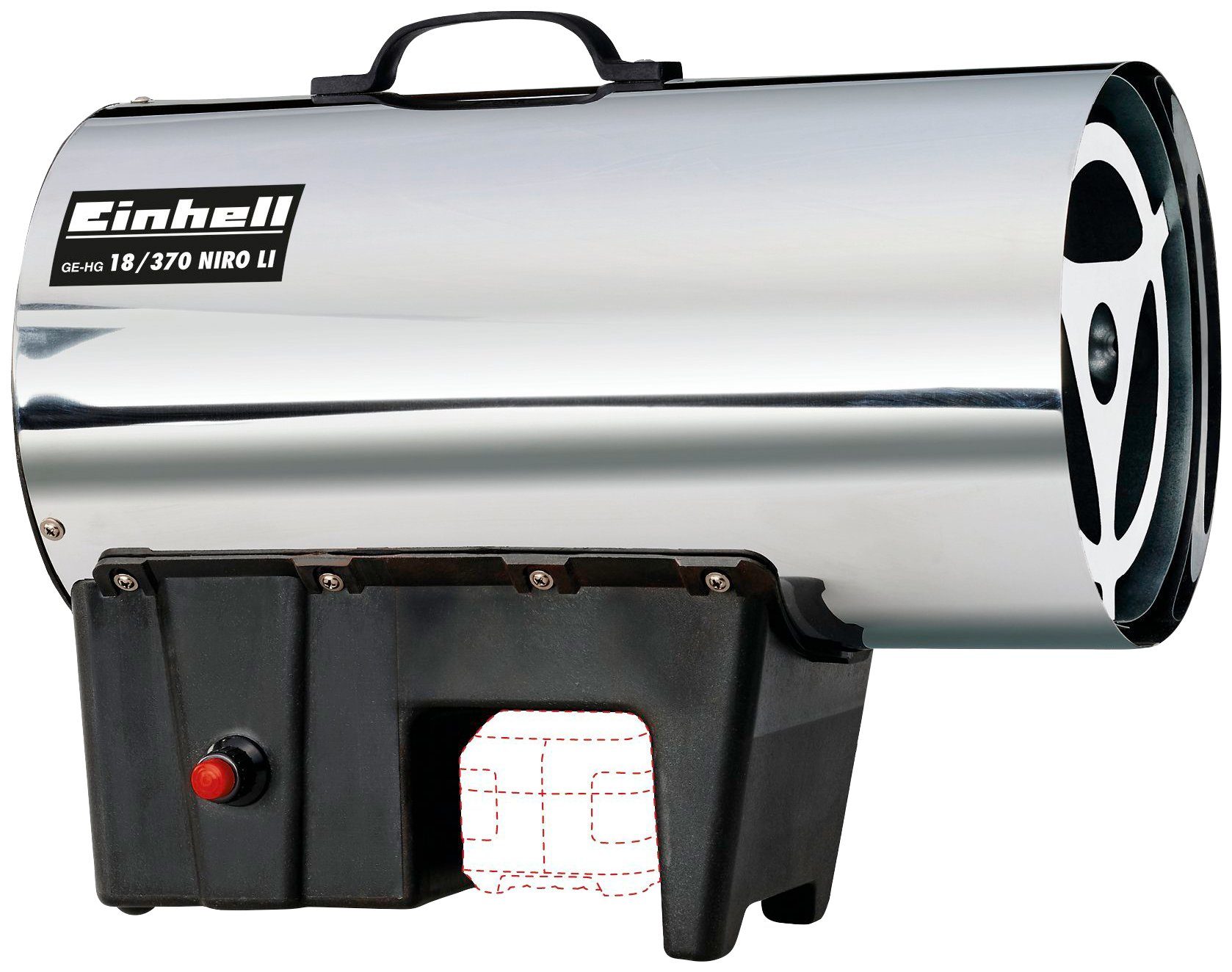 Einhell Heißluftgebläse GE-HG 18/370 Niro Li-Solo, 37 in W, Power X-Change, ohne Akku