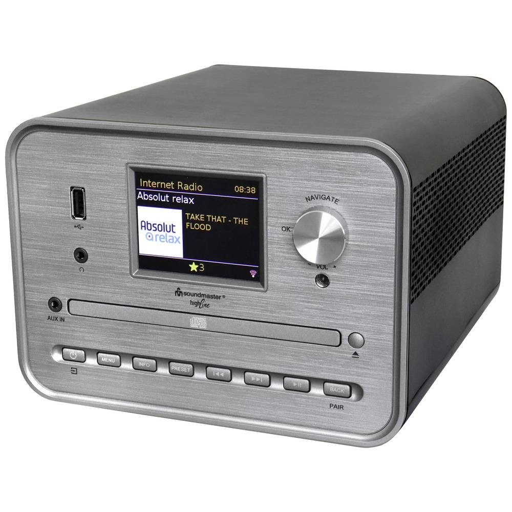 Soundmaster ® Soundstarkes Internet-Musikcenter 10747 CD-Player (Internetradio, DAB+, WLAN, USB, Inkl. Lautsprechern)