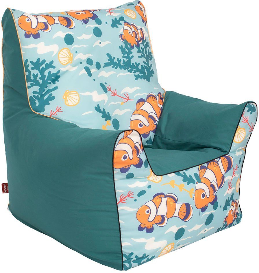 Knorrtoys® Sitzsack Junior, Clownfish, für Kinder; Made in Europe | Sitzsäcke
