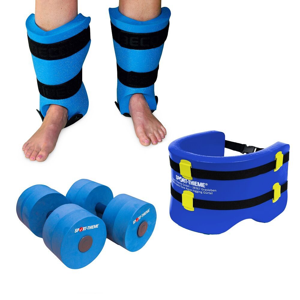 Sport-Thieme Schwimmgürtel Aqua-Fitness-Set, Ganzkörper-Training zur Stärkung des Herz-Kreislauf-Systems