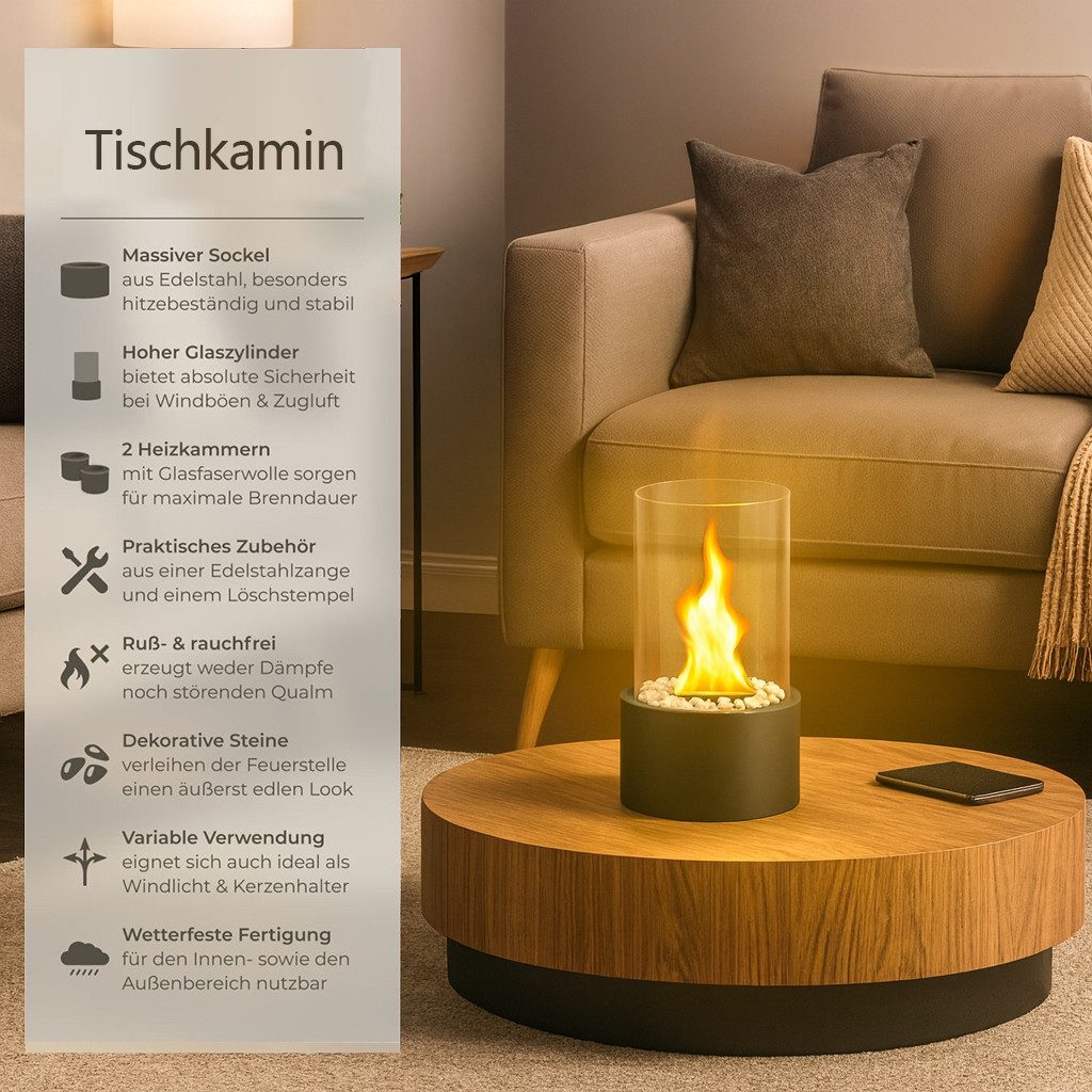 ZMH Tischfeuer Ethanol Tischfeuerstelle Tischkamin Bioethanol günstig online kaufen