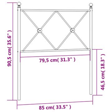 vidaXL Kopfteil Kopfteil Metall Weiß 80 cm, (1 St)