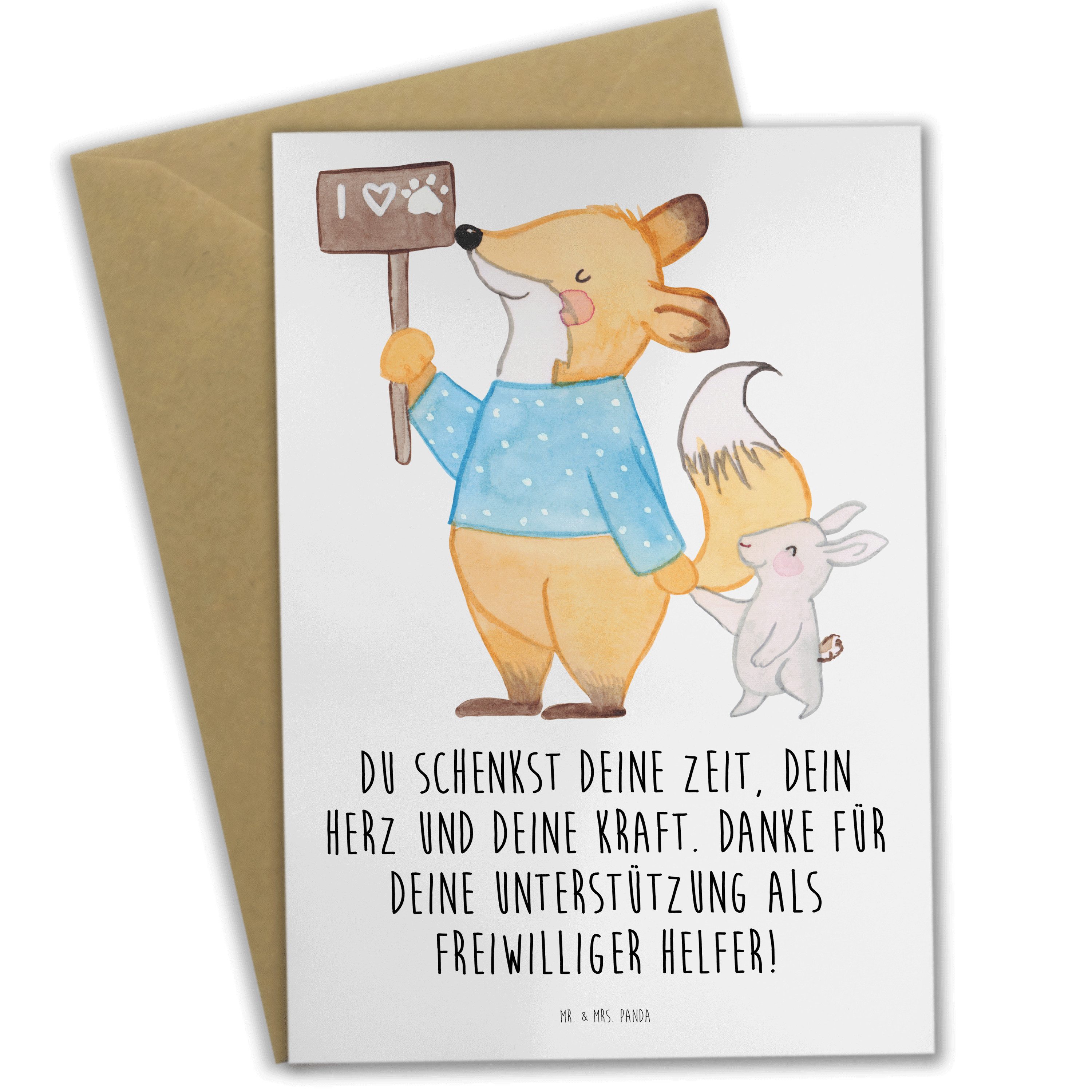 Mr. & Mrs. Panda Grußkarte Du schenkst deine Zeit, dein Herz und deine