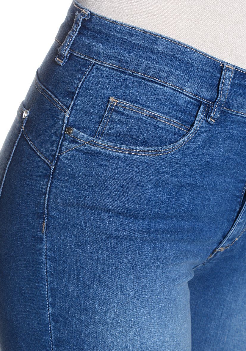 STOOKER WOMEN Slim-fit-Jeans Milano Damen -Light Blue Stretch Used-Magic Jeans