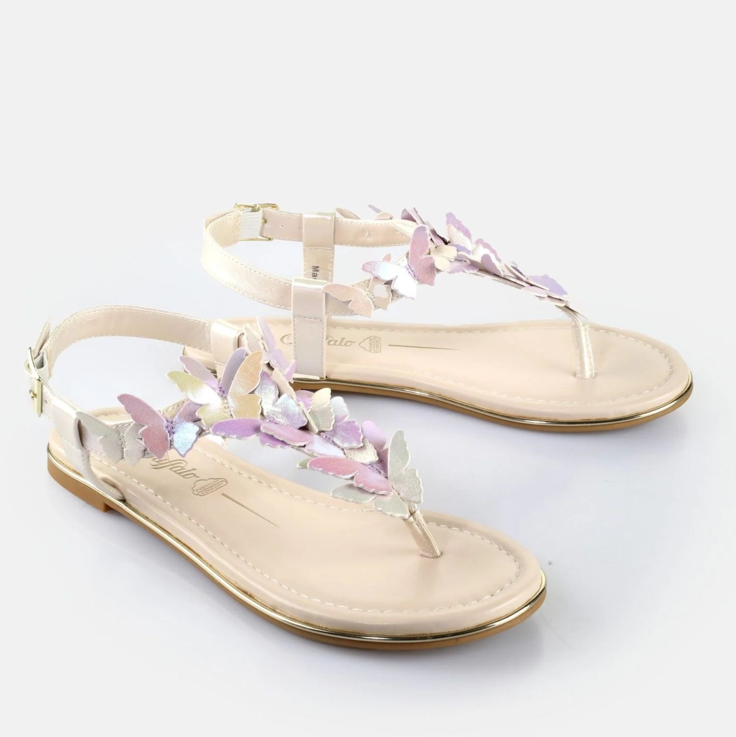 Buffalo Buffalo Capri Butterfly Zehentrenner Weiß günstig online kaufen