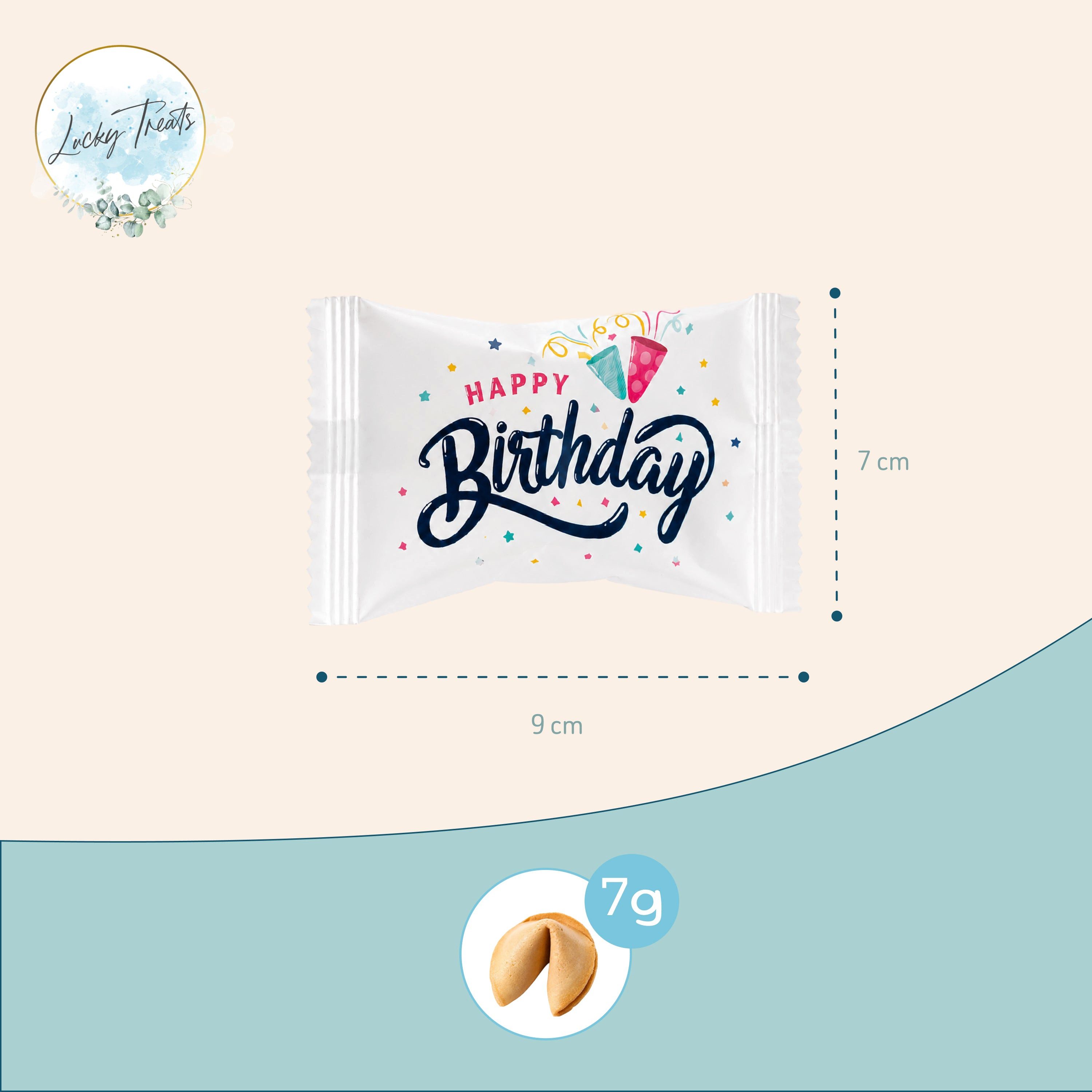 Logbuch-Verlag Geburtstagskarten Glückskekse Happy Birthday, einzeln verpackt für Geburtstage