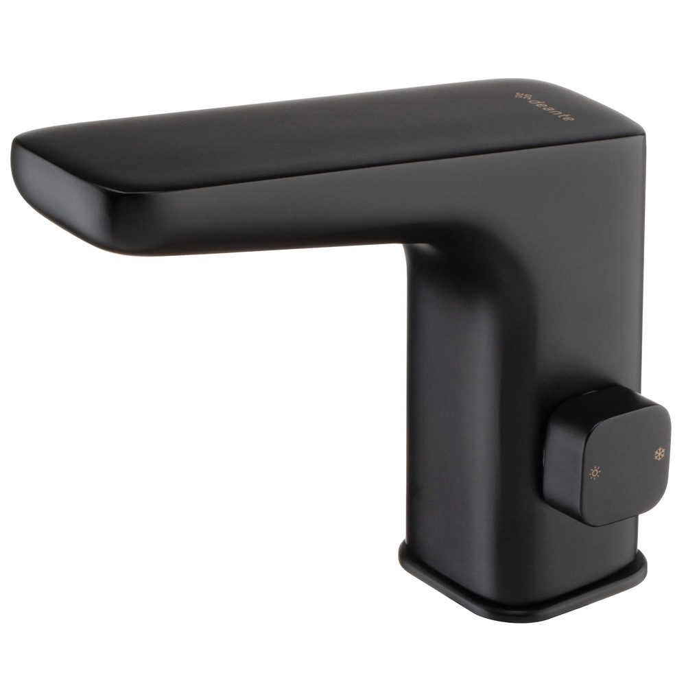 Lomadox Waschtischarmatur HIACYNT-30 Moderne Sensor- matt schwarz, batteriebetrieben, : 5,1/14,1/15,7 cm