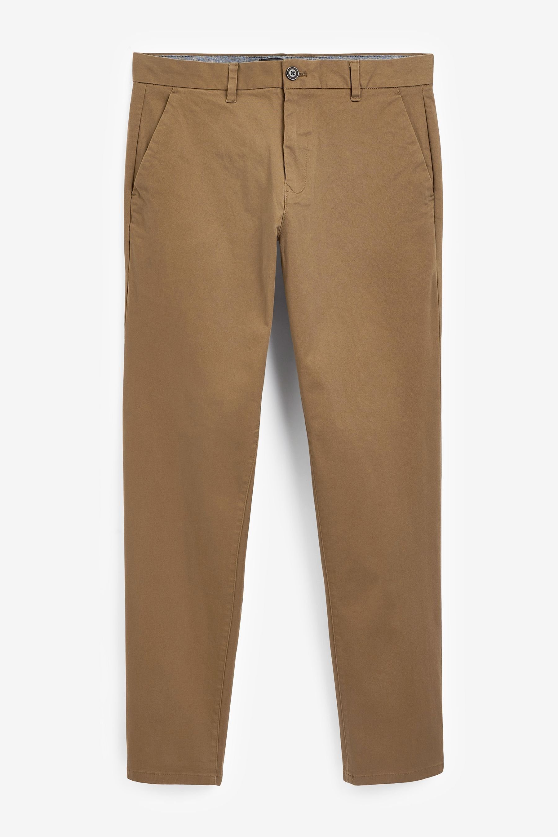 Next Chinohose Relaxed Fit Stretch-Chinohose (1-tlg) Tan Brown