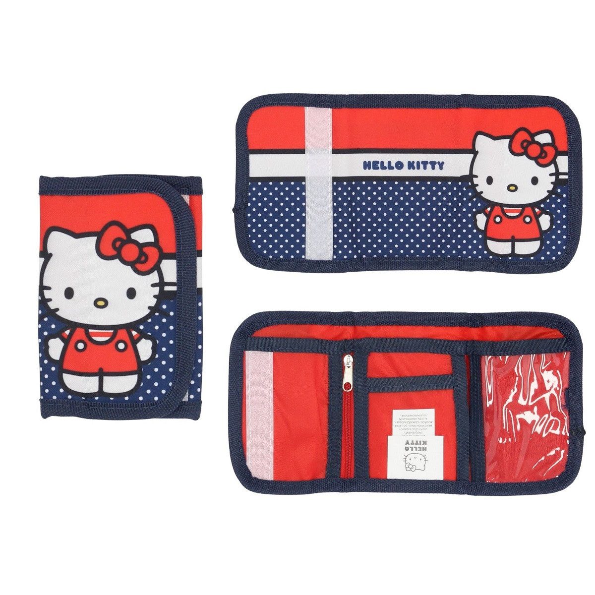 Textiel Trade B.V. Geldbörse - Kinder Brieftasche mit Hello Kitty Motiv aus Polyester (1-tlg), ideal für Schule und Freizeit, perfekt für Taschengeld