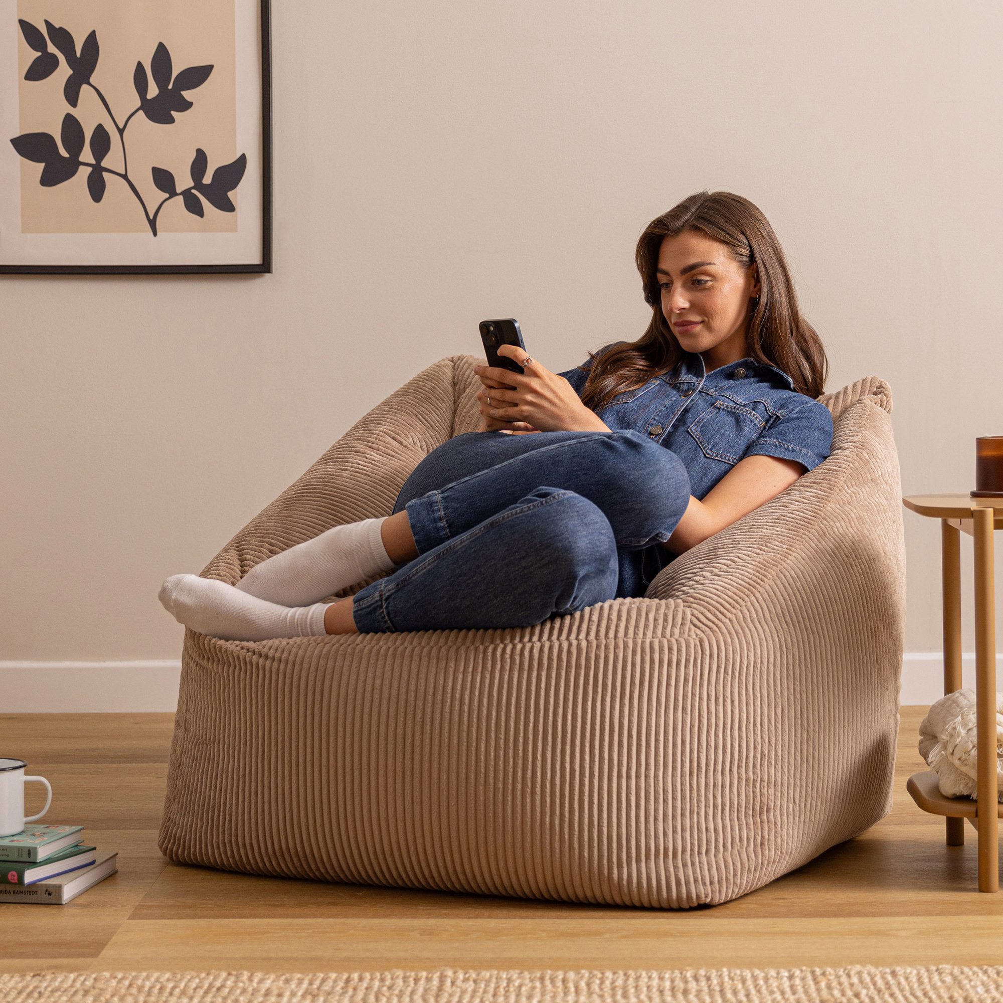 icon Sitzsack Riesen Sessel aus Cord Flauschig „Natalia", Sitzsack XXL, Mad günstig online kaufen