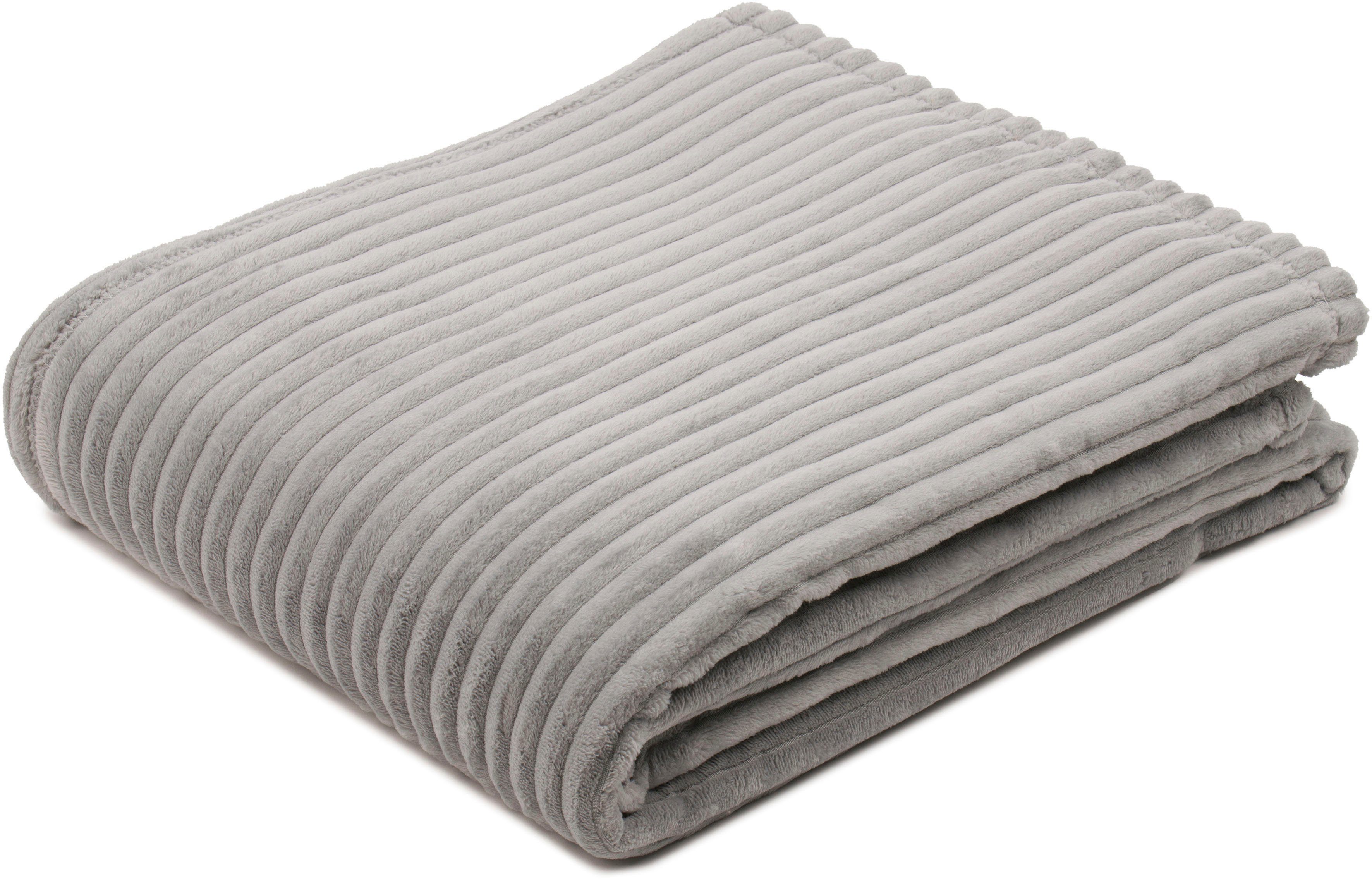 Wohndecke Feincord Kuscheldecke, Gözze, flauschig weich und wohlig warm günstig online kaufen