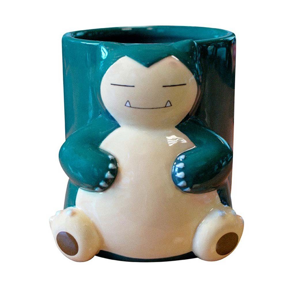 ABYstyle Tasse Pokemon 3D Mug, Große Relaxo Tasse, Grüne Keramiktasse mit Snorlax, Relaxo 3D Tasse