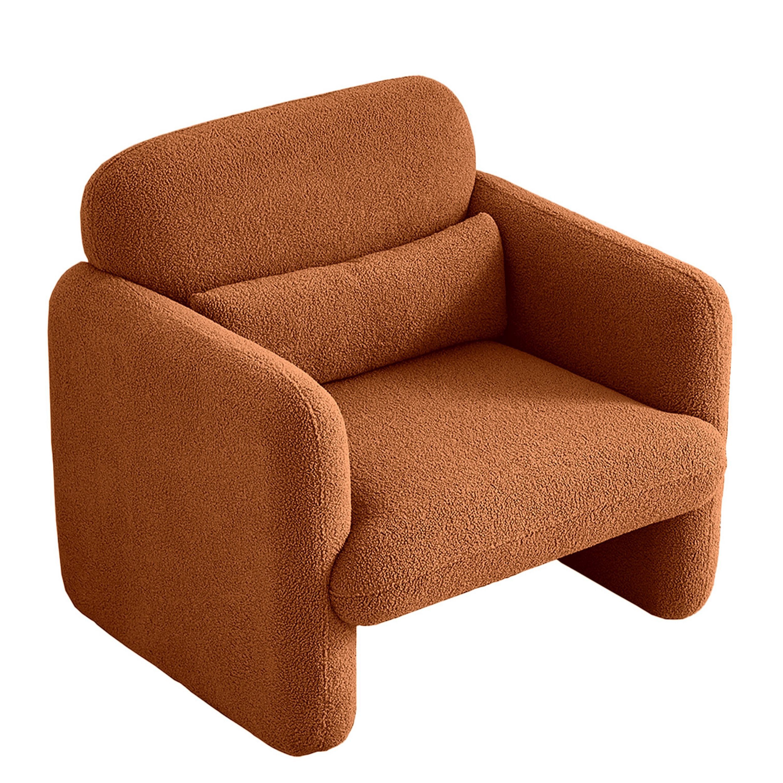 SEEZSSA Loungesessel Armstuhl Lammwolle Sofasessel Polsterstuhl Einzelsofas günstig online kaufen