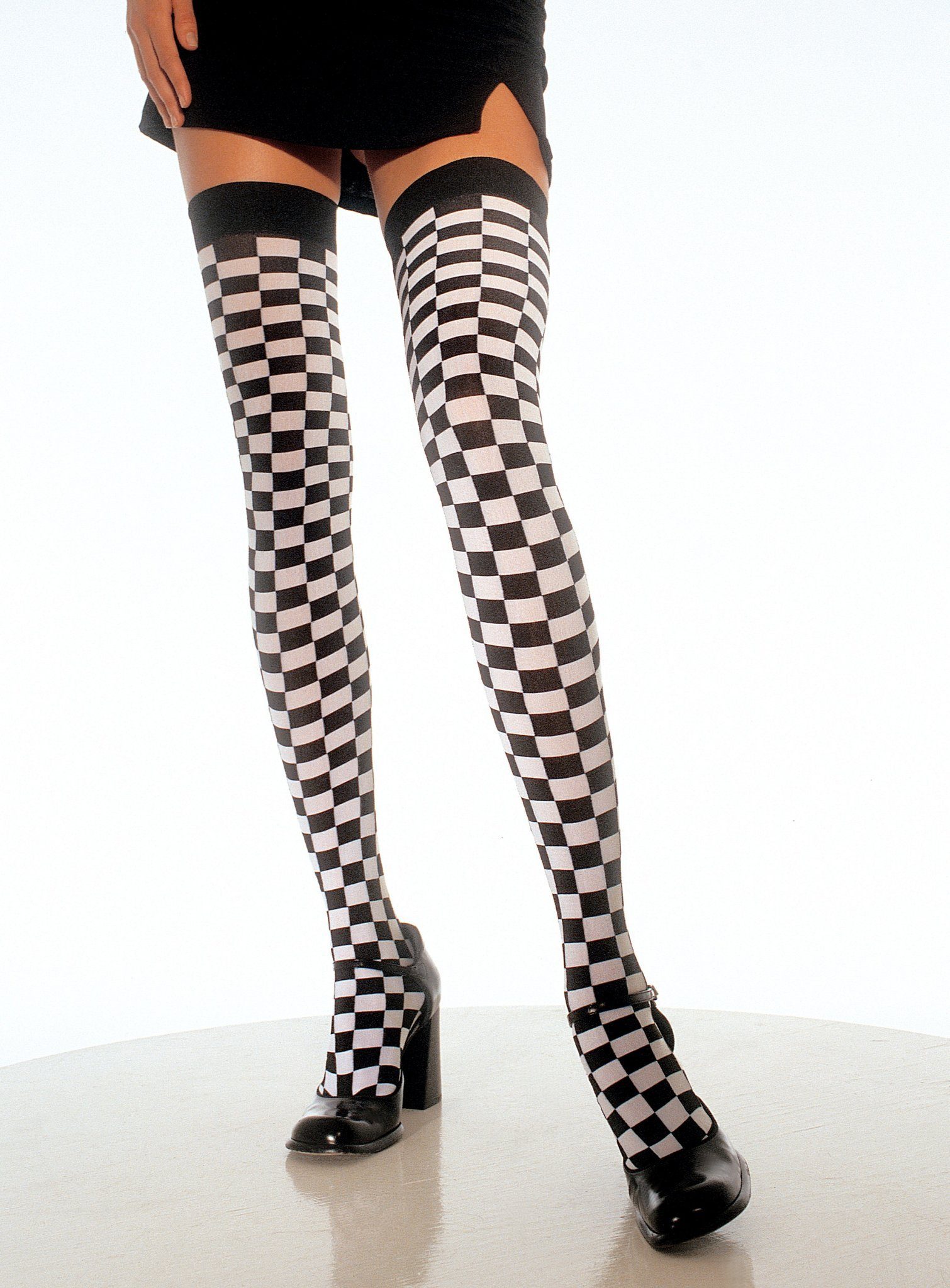 Leg Avenue Overknees Schachbrett Strümpfe günstig online kaufen