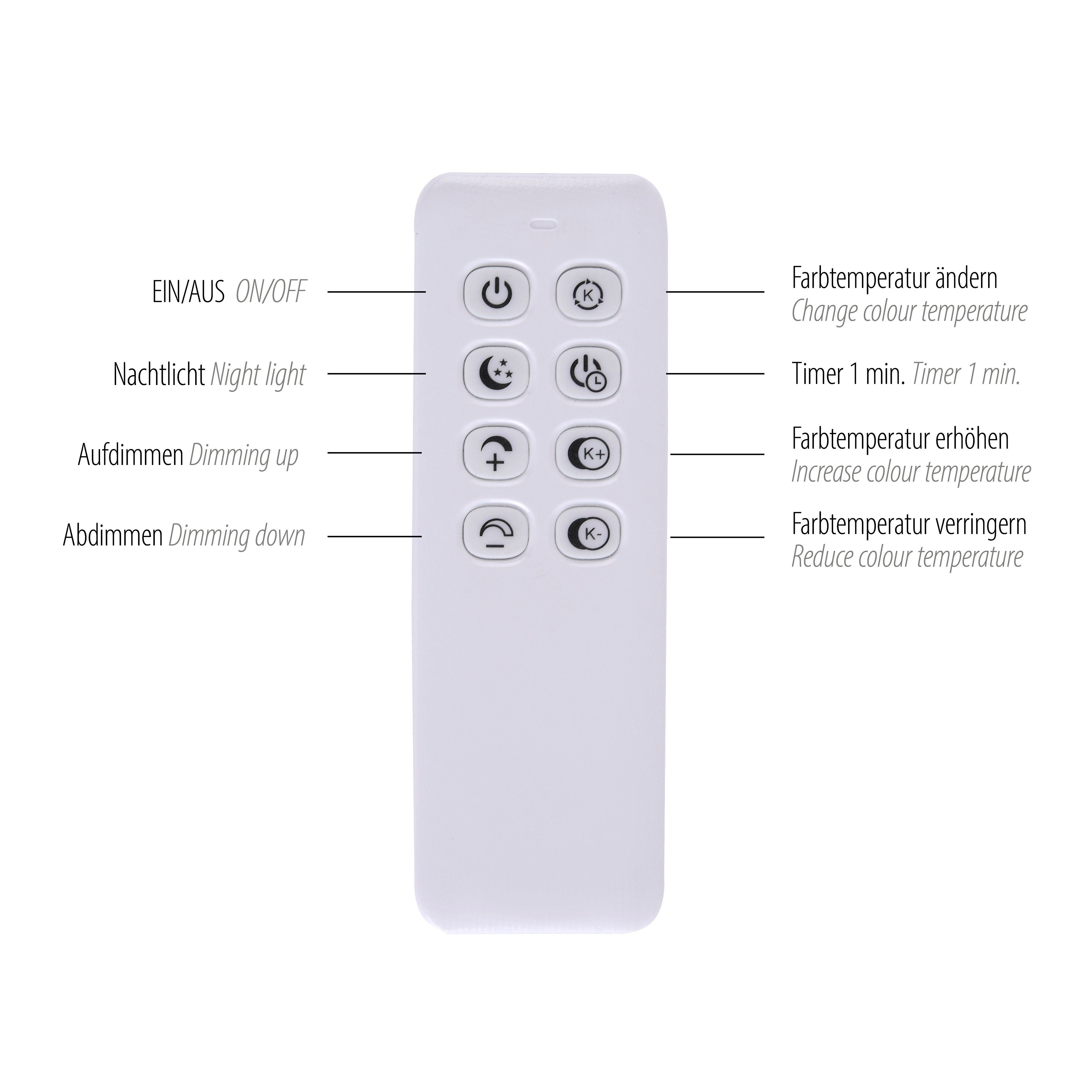 fest über - Trennung Fernbedienung, integriert, Fernbedienung, Netz, kaltweiß, Fernbedienung, PALMA, nach Neuhaus LED inkl. dimmbar dimmbar Pendelleuchte CCT Infrarot inkl., Paul - warmweiß Infrarot über Fernbedienung, über über vom CCT - Fernbedienung, Memory,