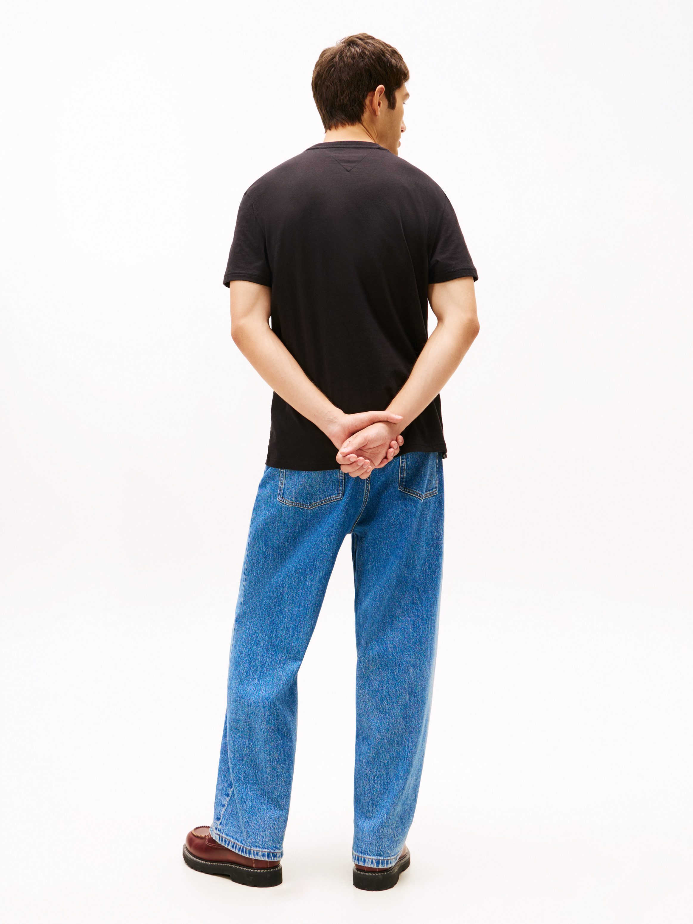 Tommy Jeans Rundhalsshirt TJM BILLS FONT regular fit, Rundhals, bedruckt