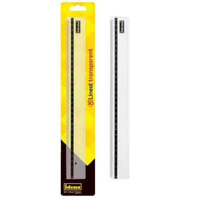 Idena Lineal Idena 602023 - Kunststoff-Lineal mit 30 cm Länge, Millimeter- und