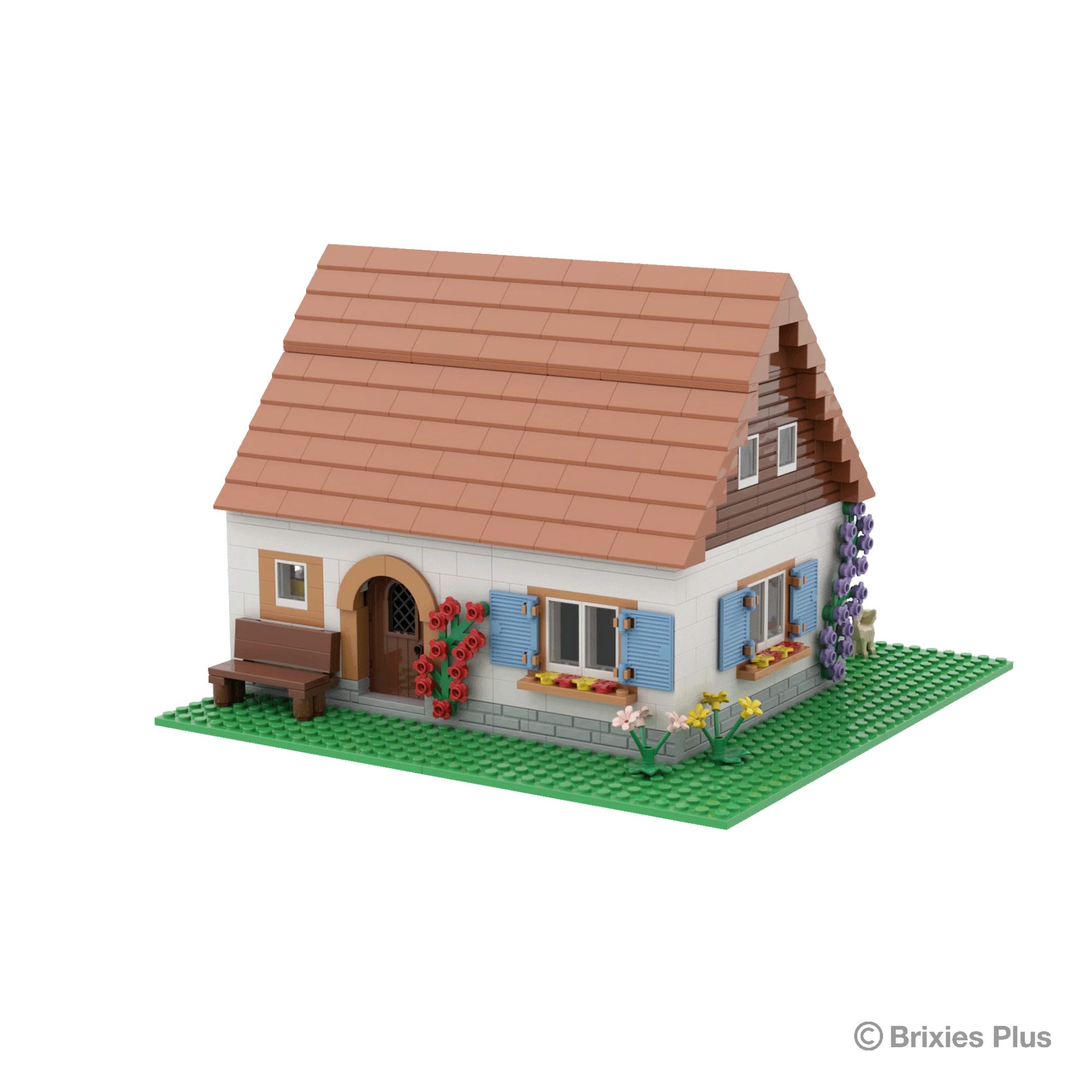 Brixies Spiel BRIXIES Plus Bauernhaus 1122 Teile - Farmhouse Bausatz