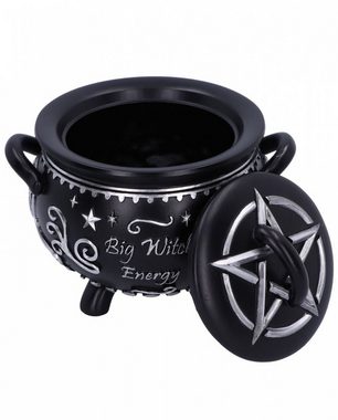 Horror-Shop Dekofigur Big Witch Energy Hexenkessel mit Deckel als Schatu