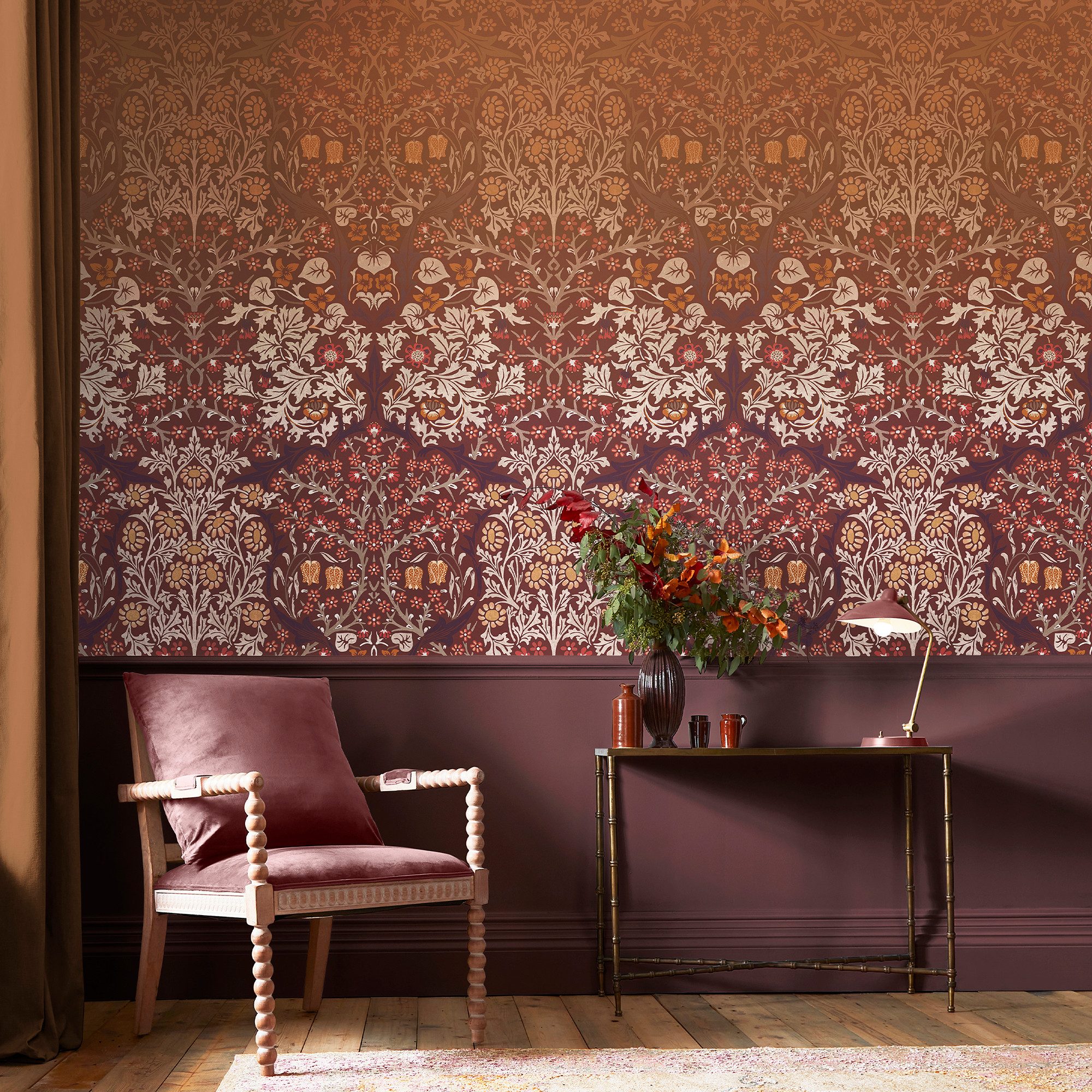 WILLIAM MORRIS AT HOME Vliestapete Blackthorn, glatt, Retro, (1 St), Designer Tapete, 10mx52cm (ca. 5m2)