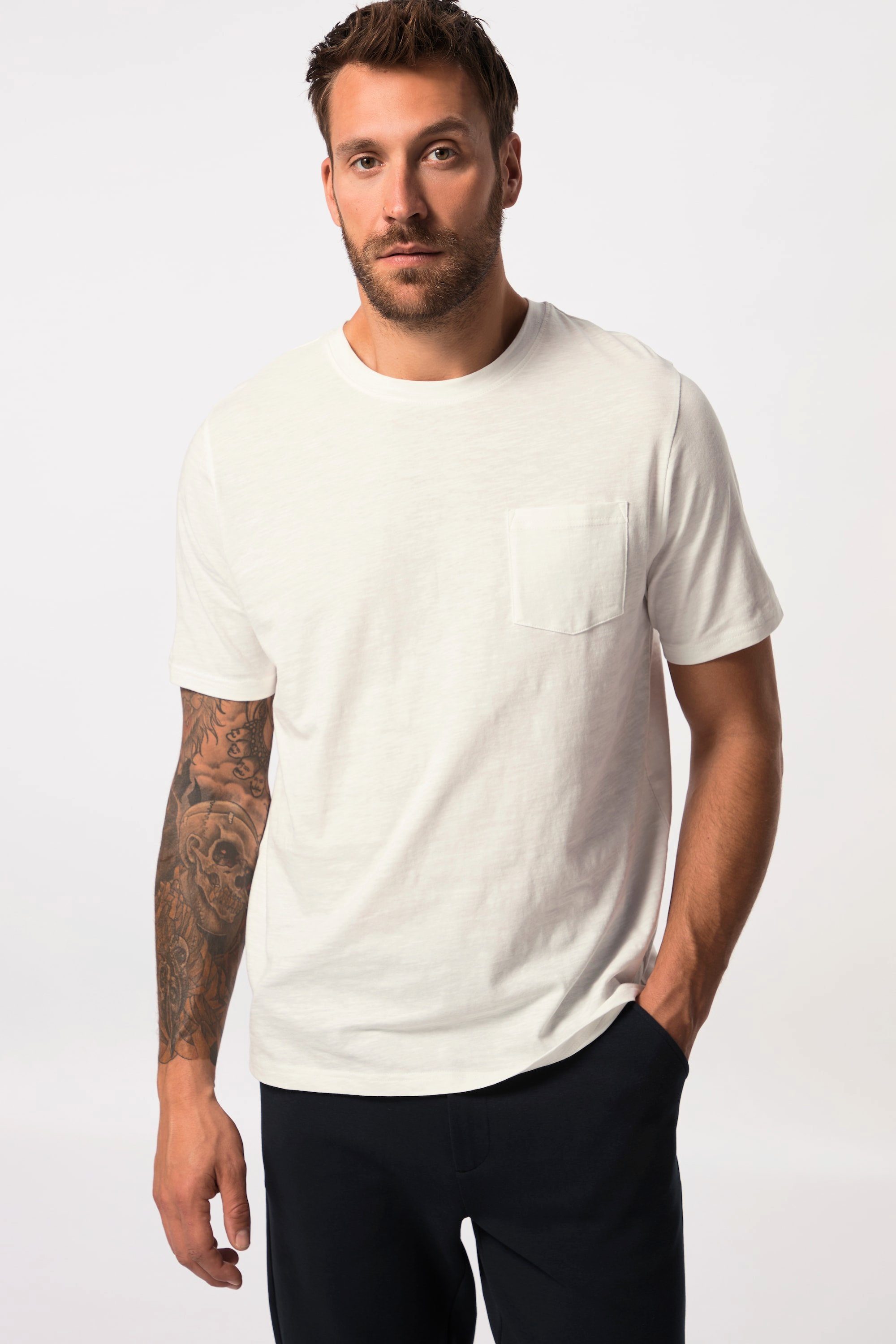 JP1880 T-Shirt T-Shirt Halbarm Flammjersey Rundhals günstig online kaufen