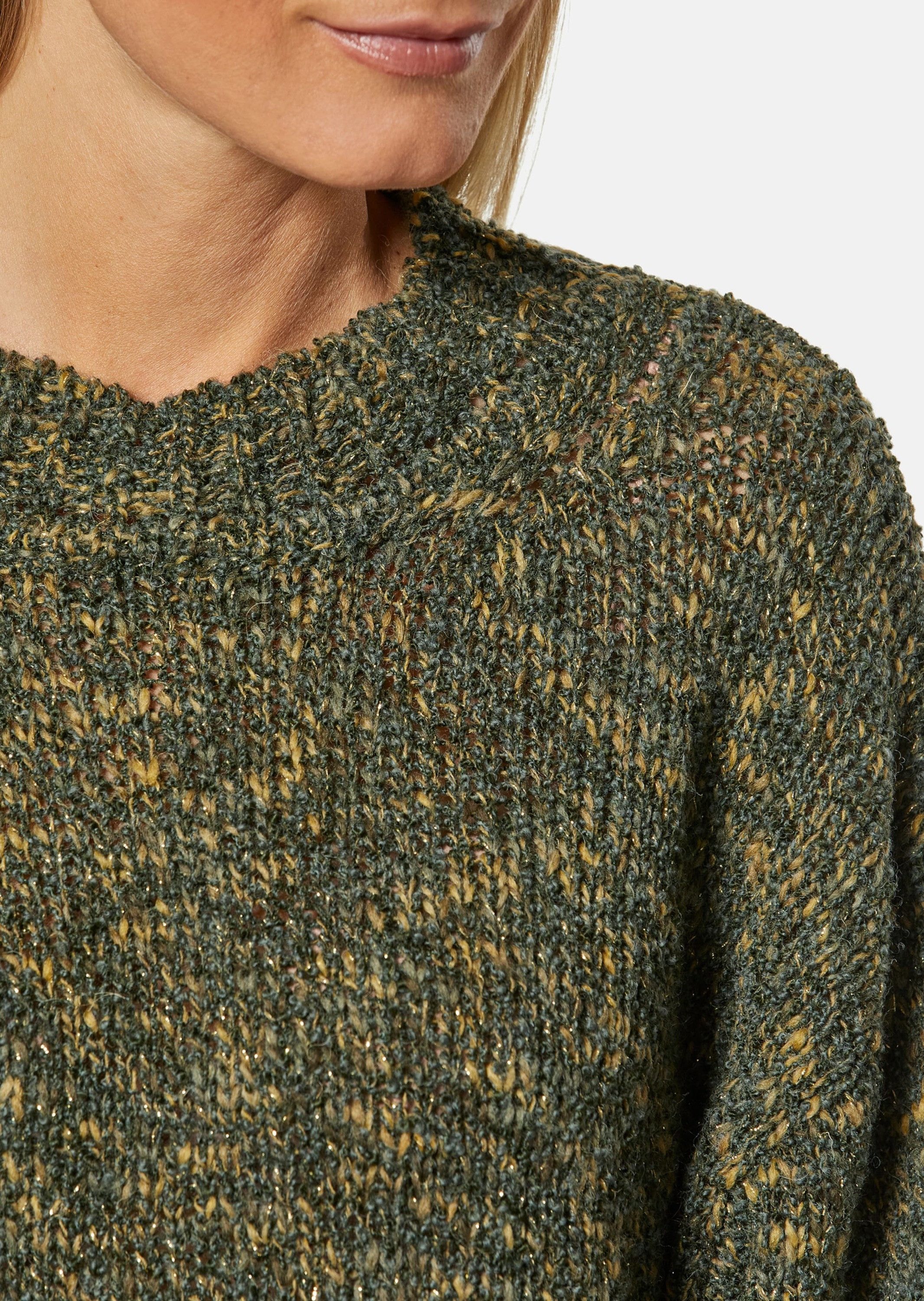 MADELEINE Strickpullover Pullover mit Stehkragen