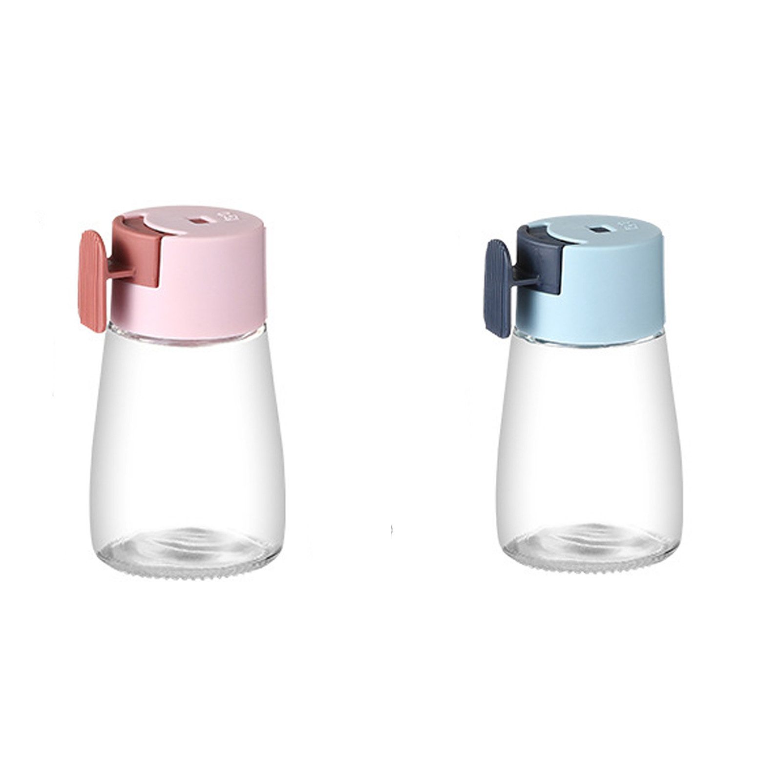 Jumpeak Солонки 2×Salzportionierflasche, 0,5g Salzspenderflasche, Gewürzkontrolleur, Gewürzorganisator, 4 Farben, Salzspender,Gewürz-Box-Set