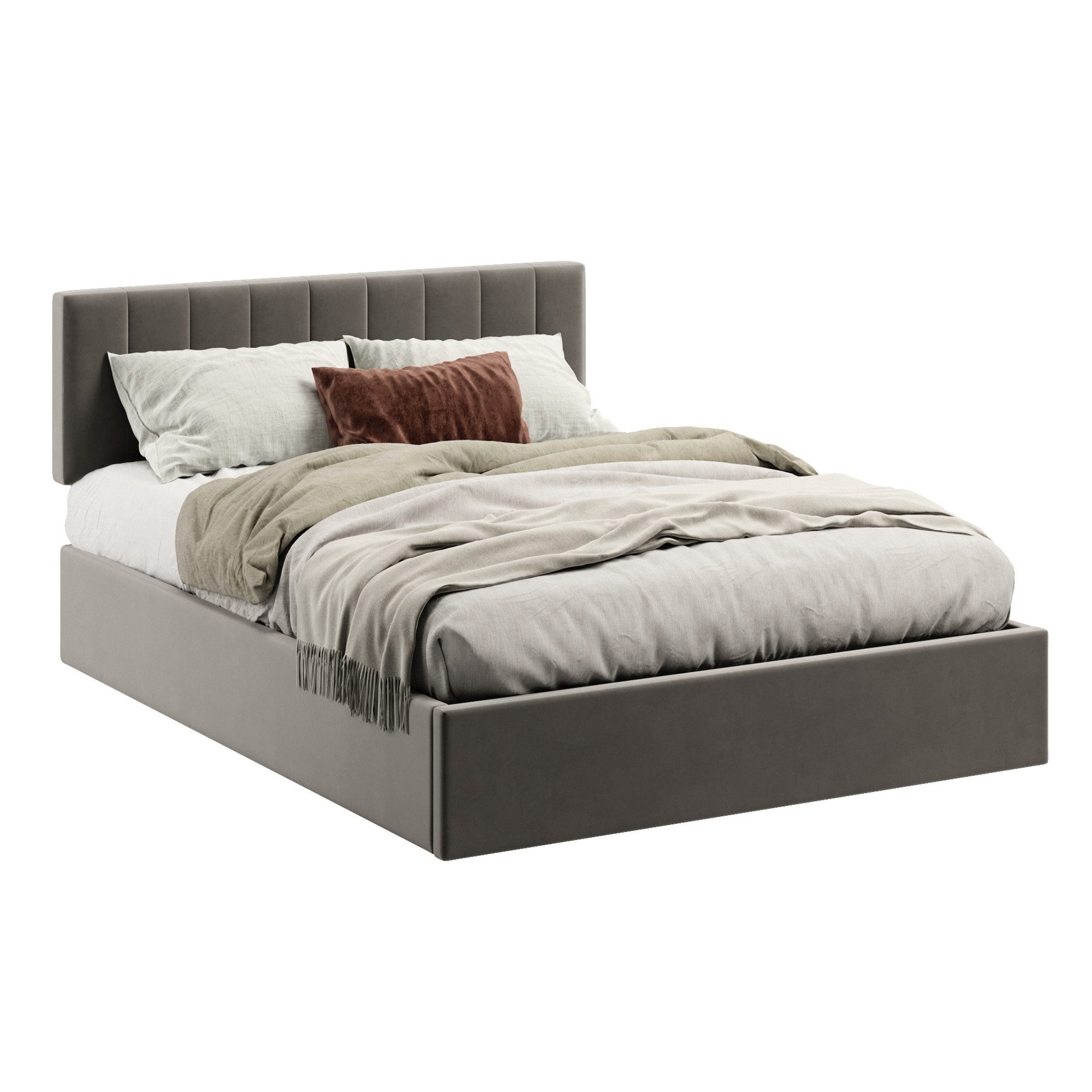 Home Collective Polsterbett mit Stauraum und Lattenrost Doppelbett Gepolste günstig online kaufen