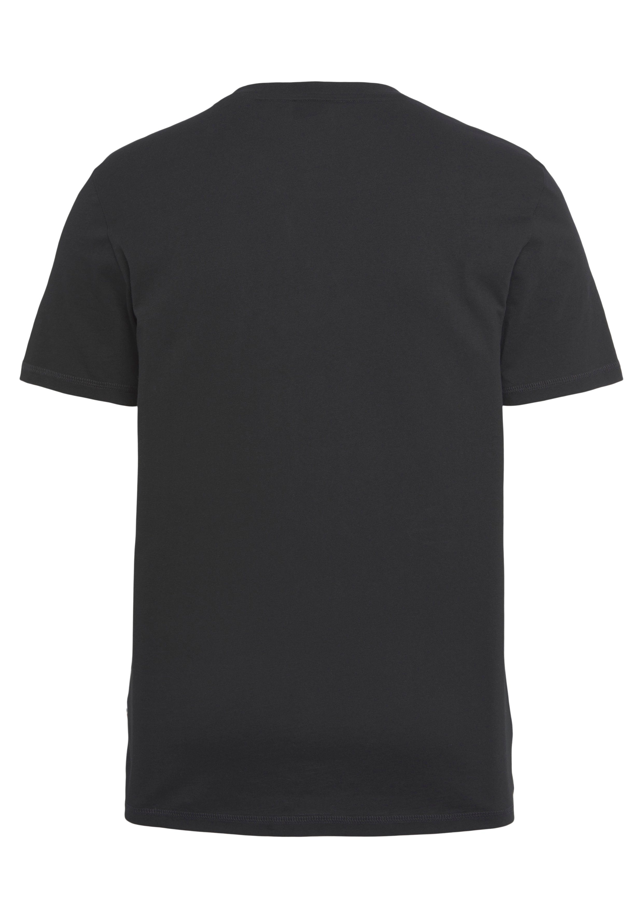 TeMessage Print Black002 BOSS ORANGE Brust auf mit großem der T-Shirt